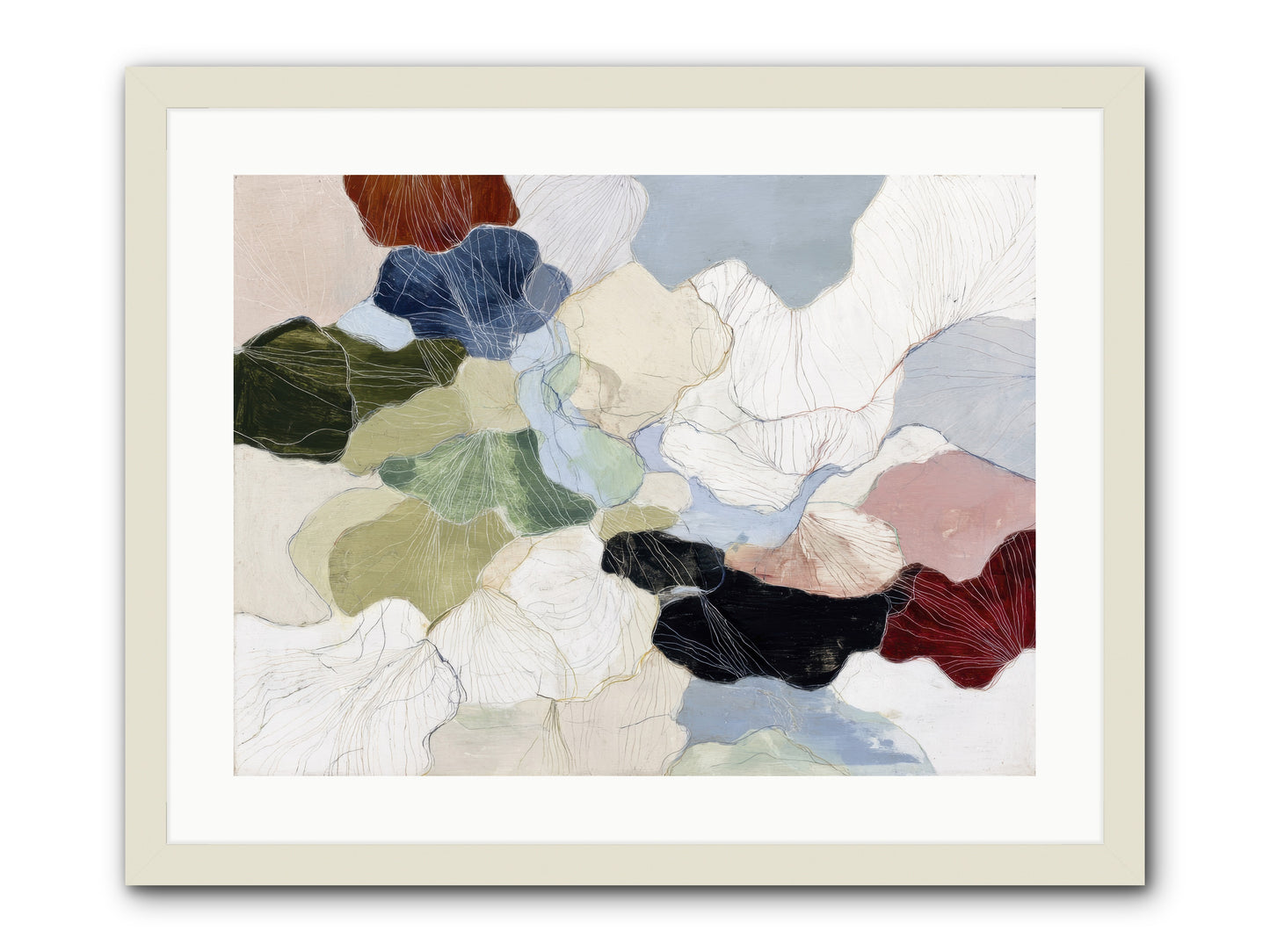 Pebble -- Framed Print - White 24x18
