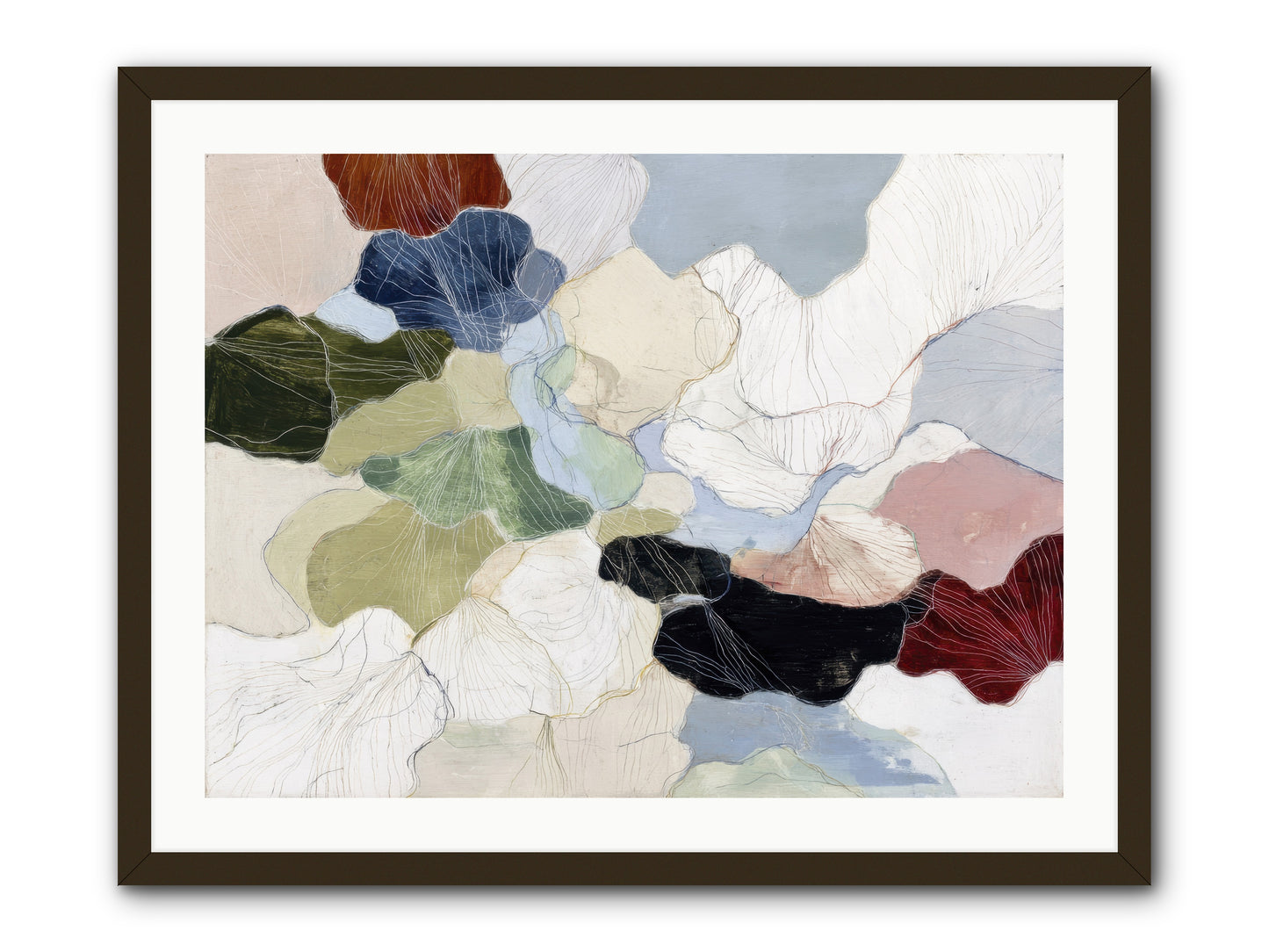 Pebble -- Framed Print - Black 32x24