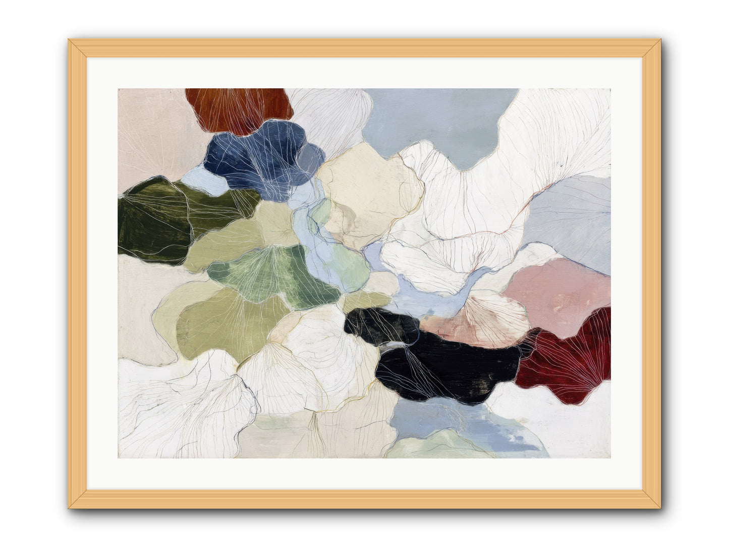 Pebble -- Framed Print - Natural 32x24