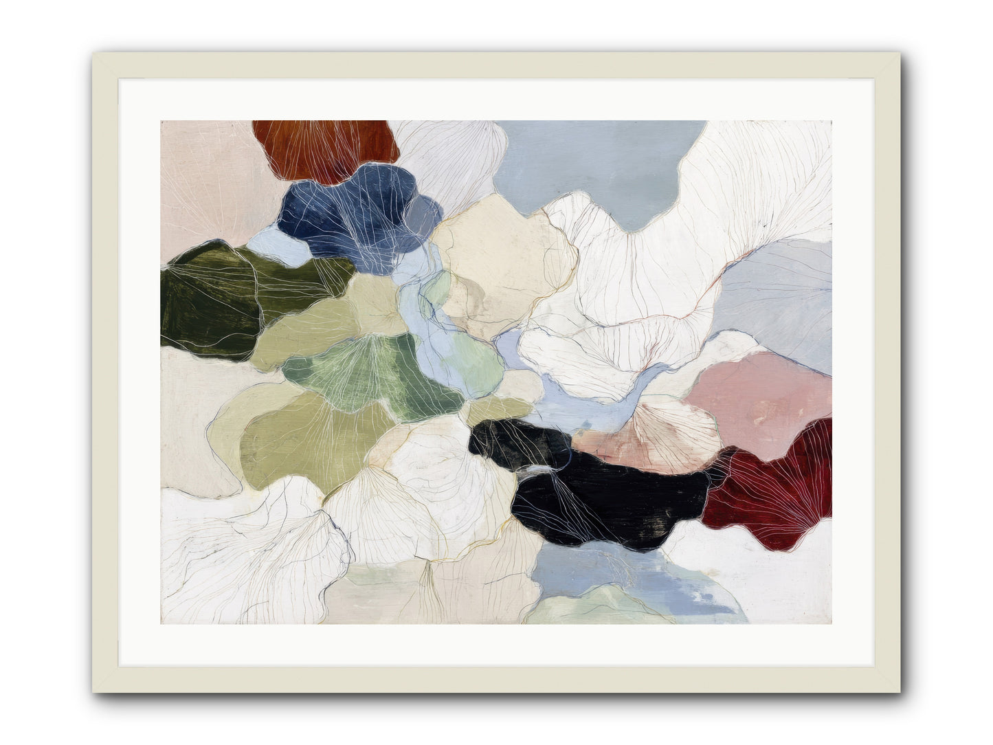Pebble -- Framed Print - White 32x24