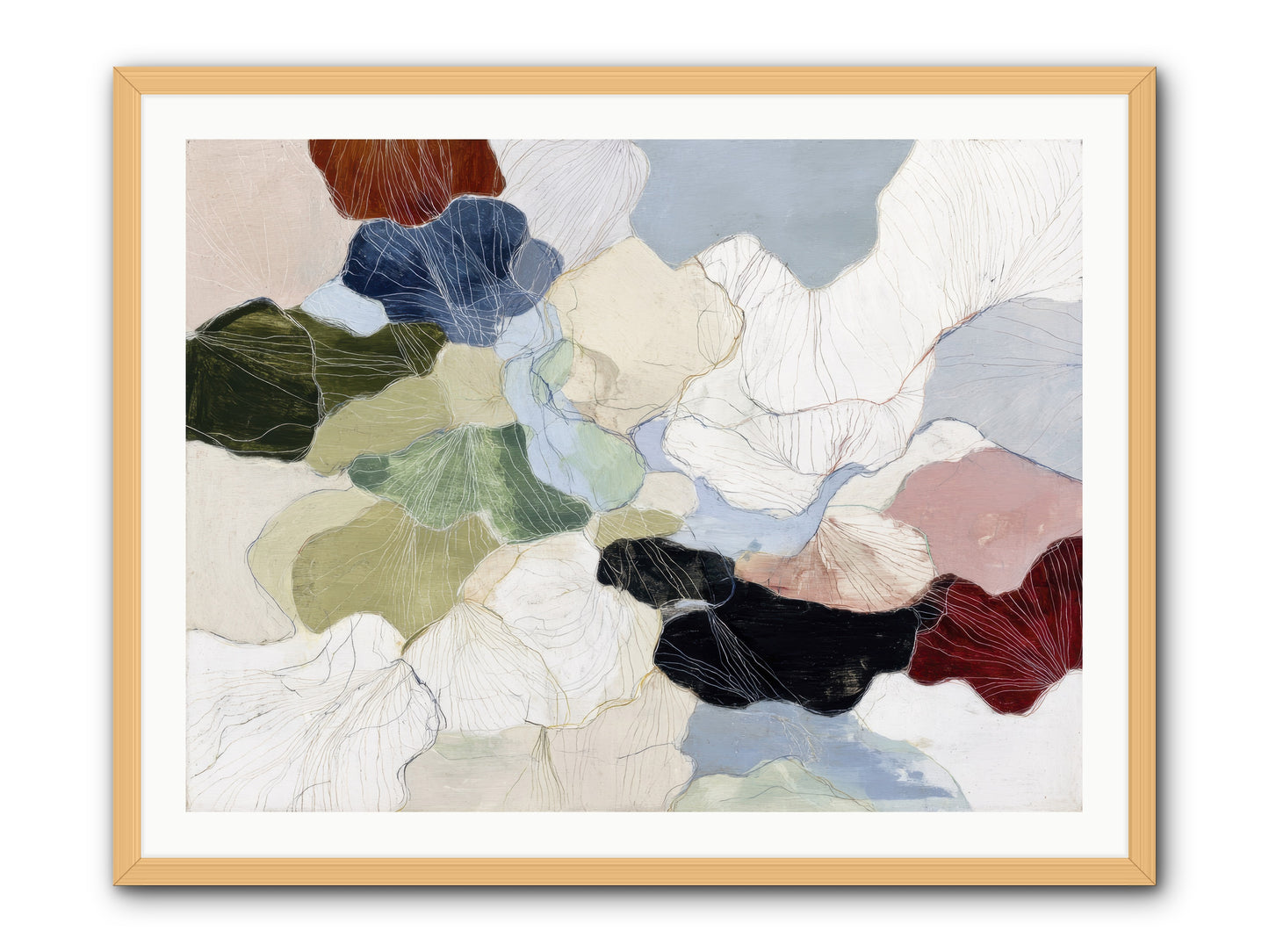Pebble -- Framed Print - Natural 40x30