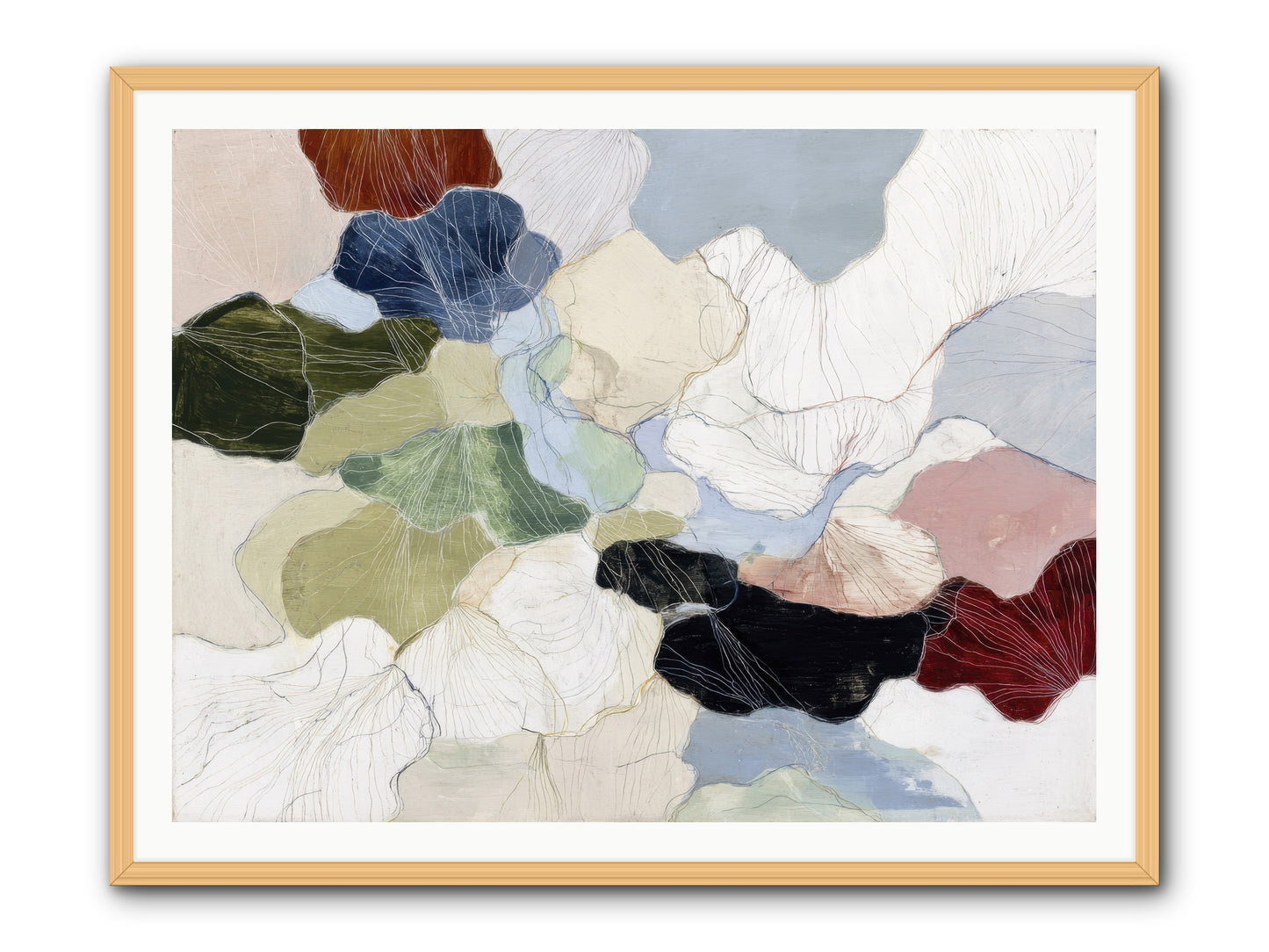 Pebble -- Framed Print - Natural 48x36