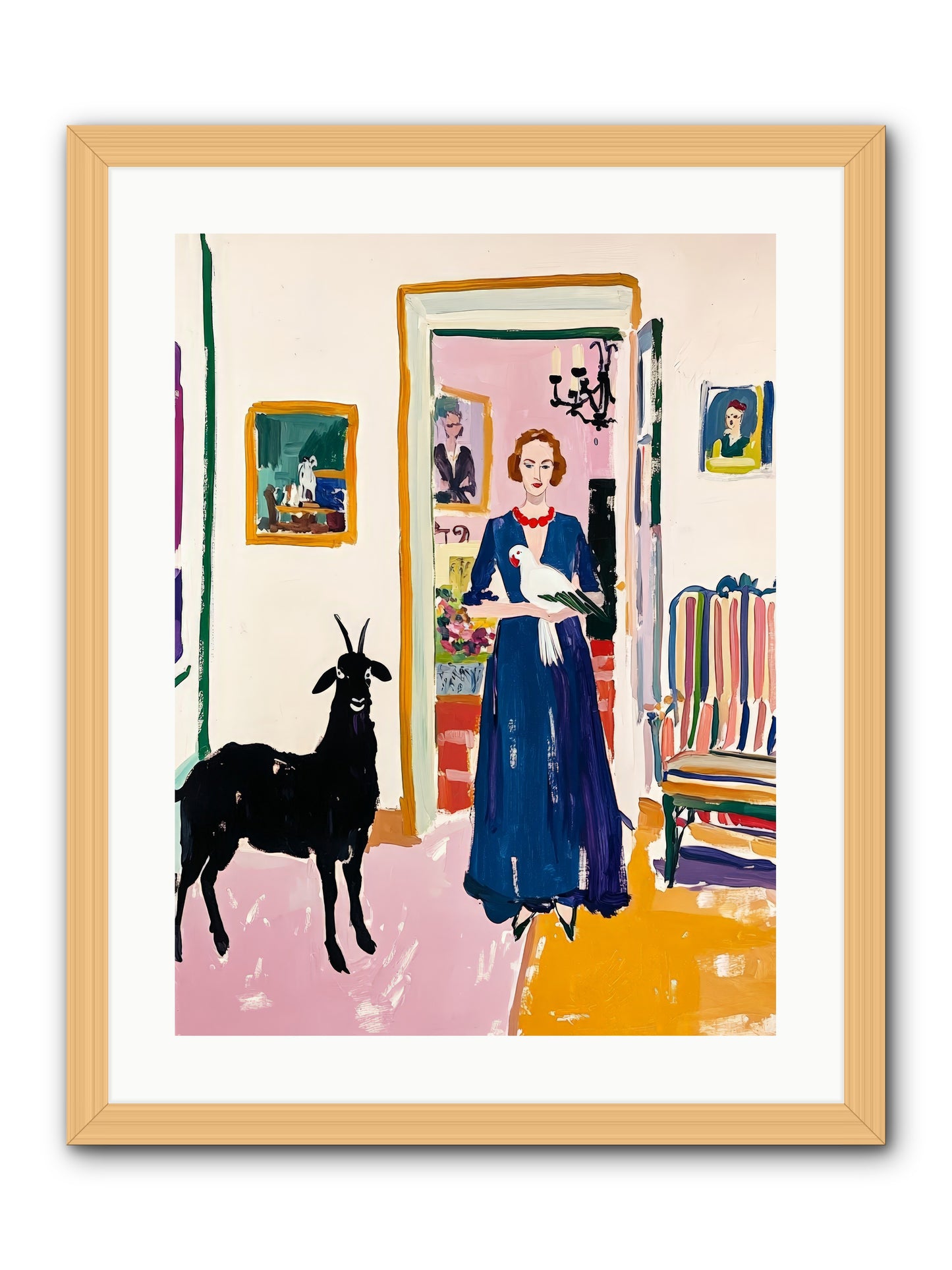 Penny Lane -- Framed Print - Natural 18x24