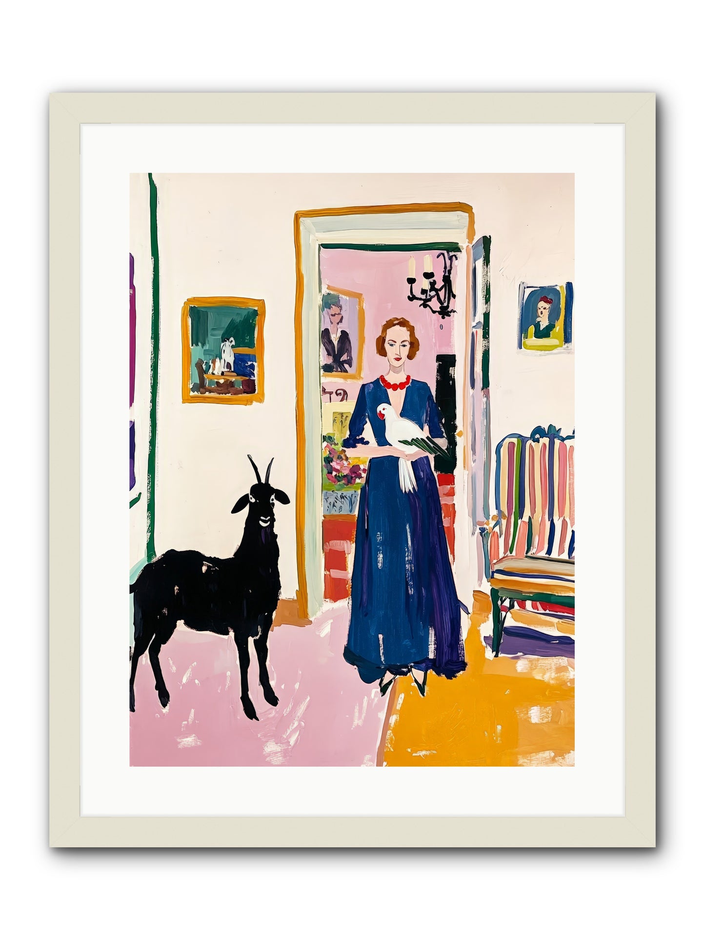 Penny Lane -- Framed Print - White 18x24
