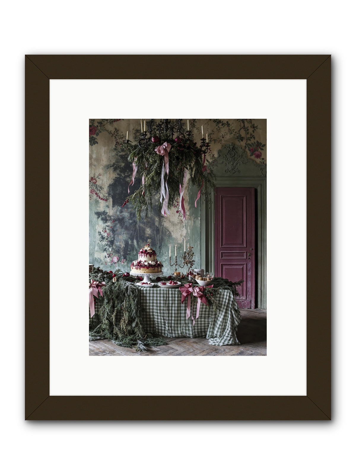 Peppermint Lane At Twilight -- Framed Print - Black 9x12