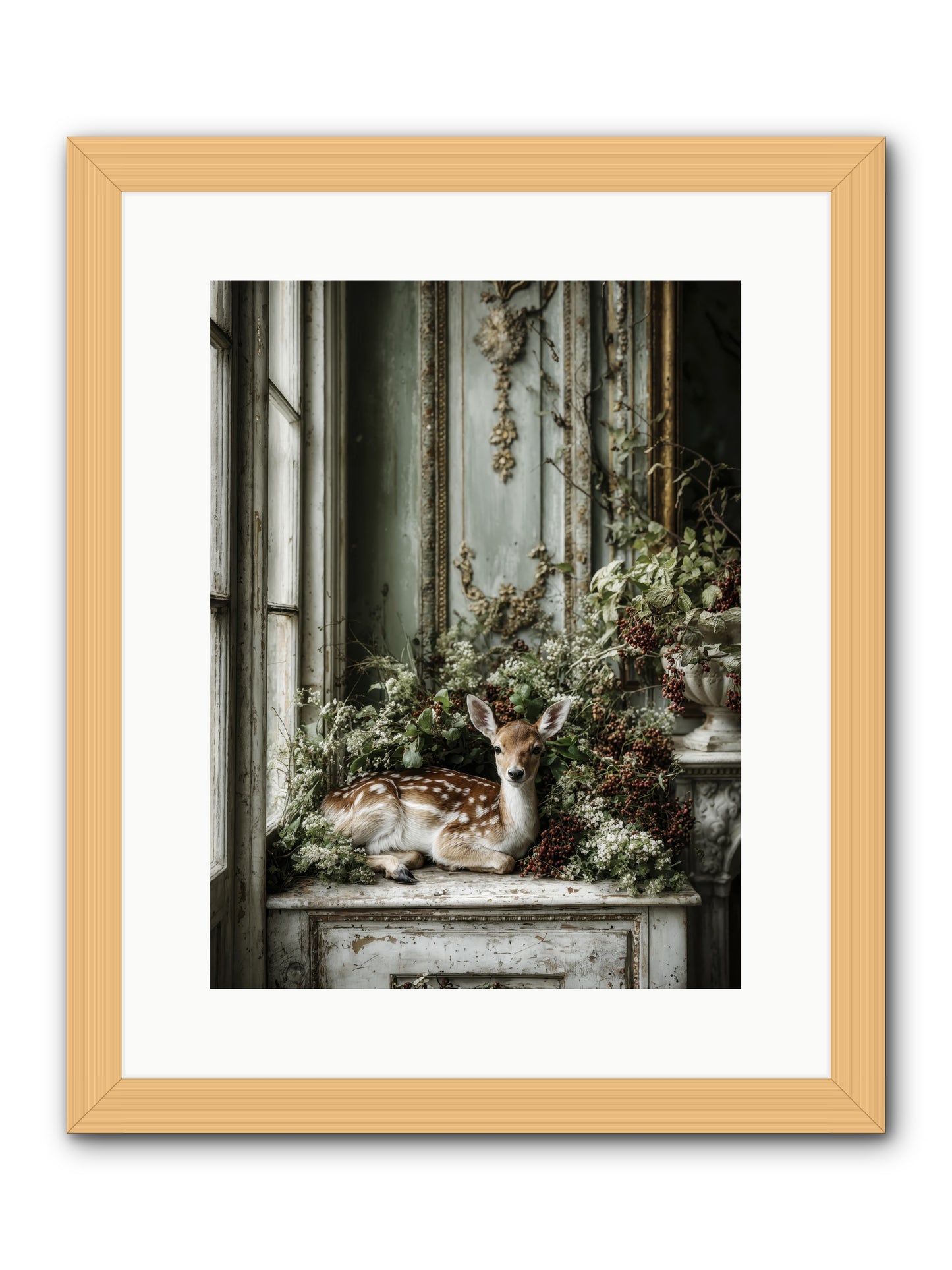 Percival -- Framed Print - Natural 12x16