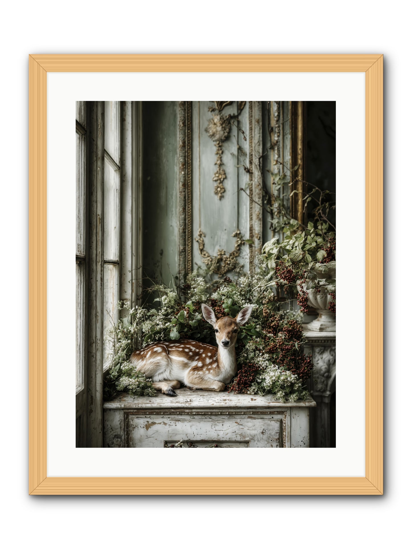 Percival -- Framed Print - Natural 18x24