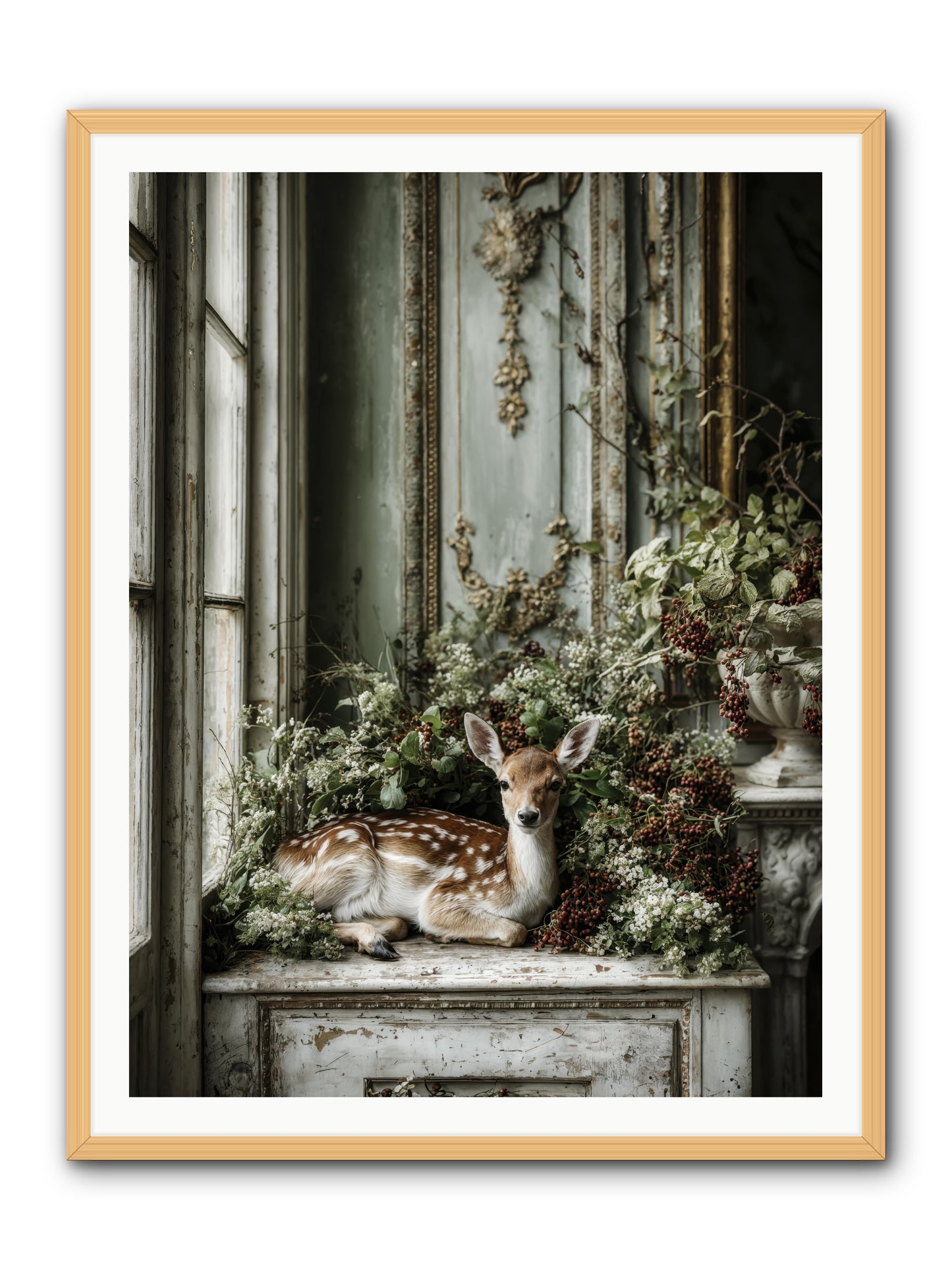 Percival -- Framed Print - Natural 36x48