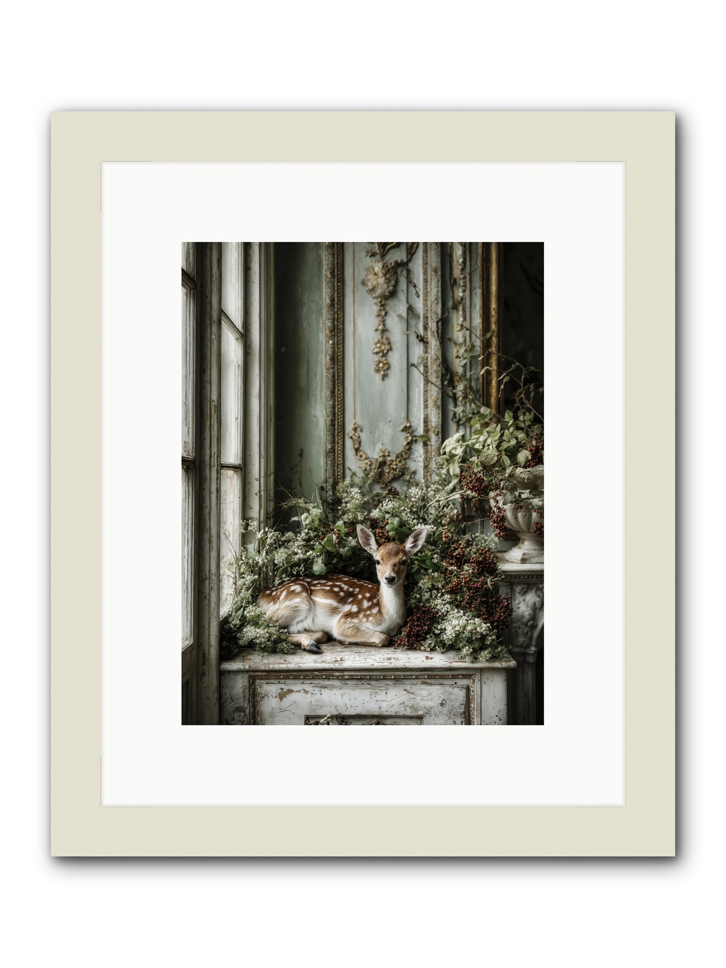 Percival -- Framed Print - White 9x12