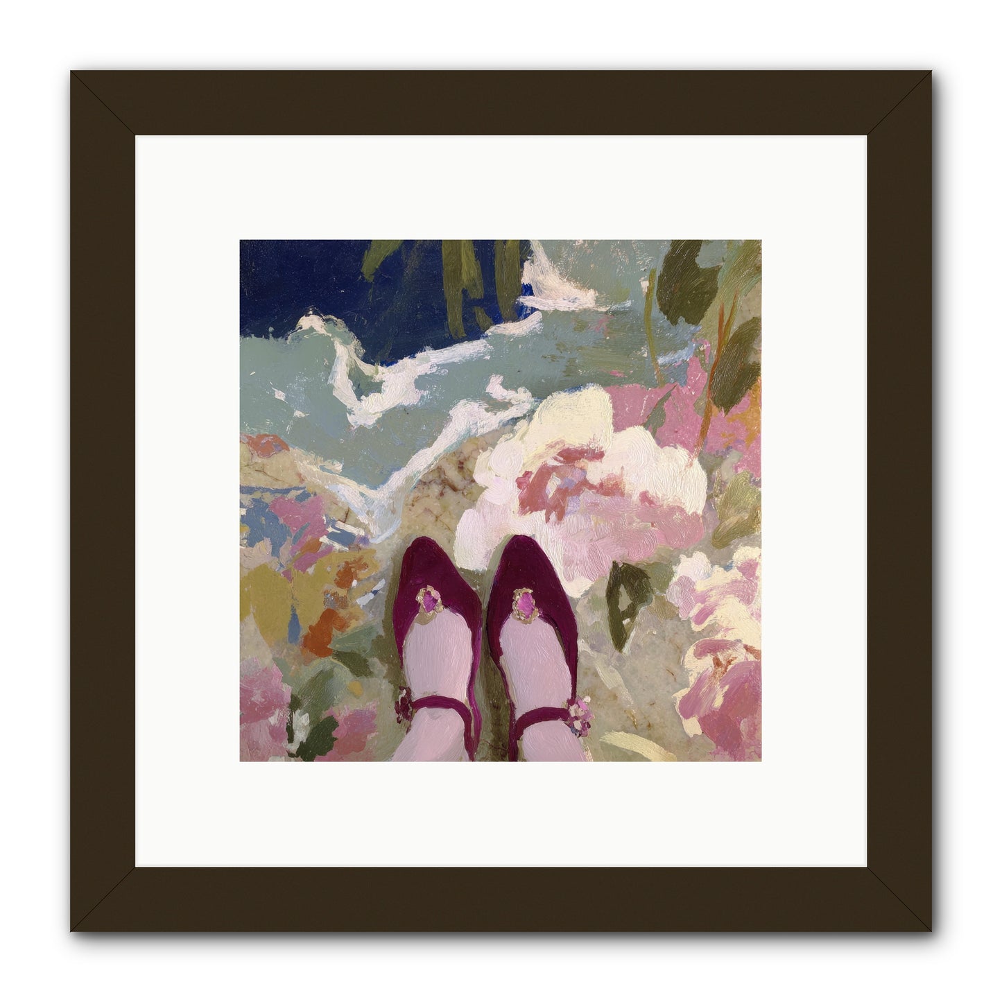 Perfect Placement -- Framed Print - Black 10x10