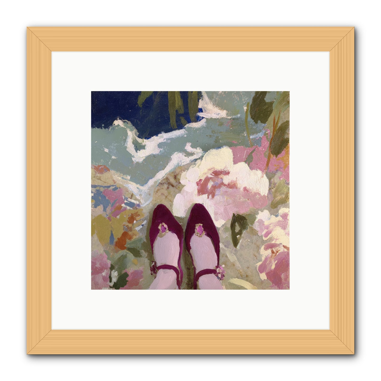 Perfect Placement -- Framed Print - Natural 10x10