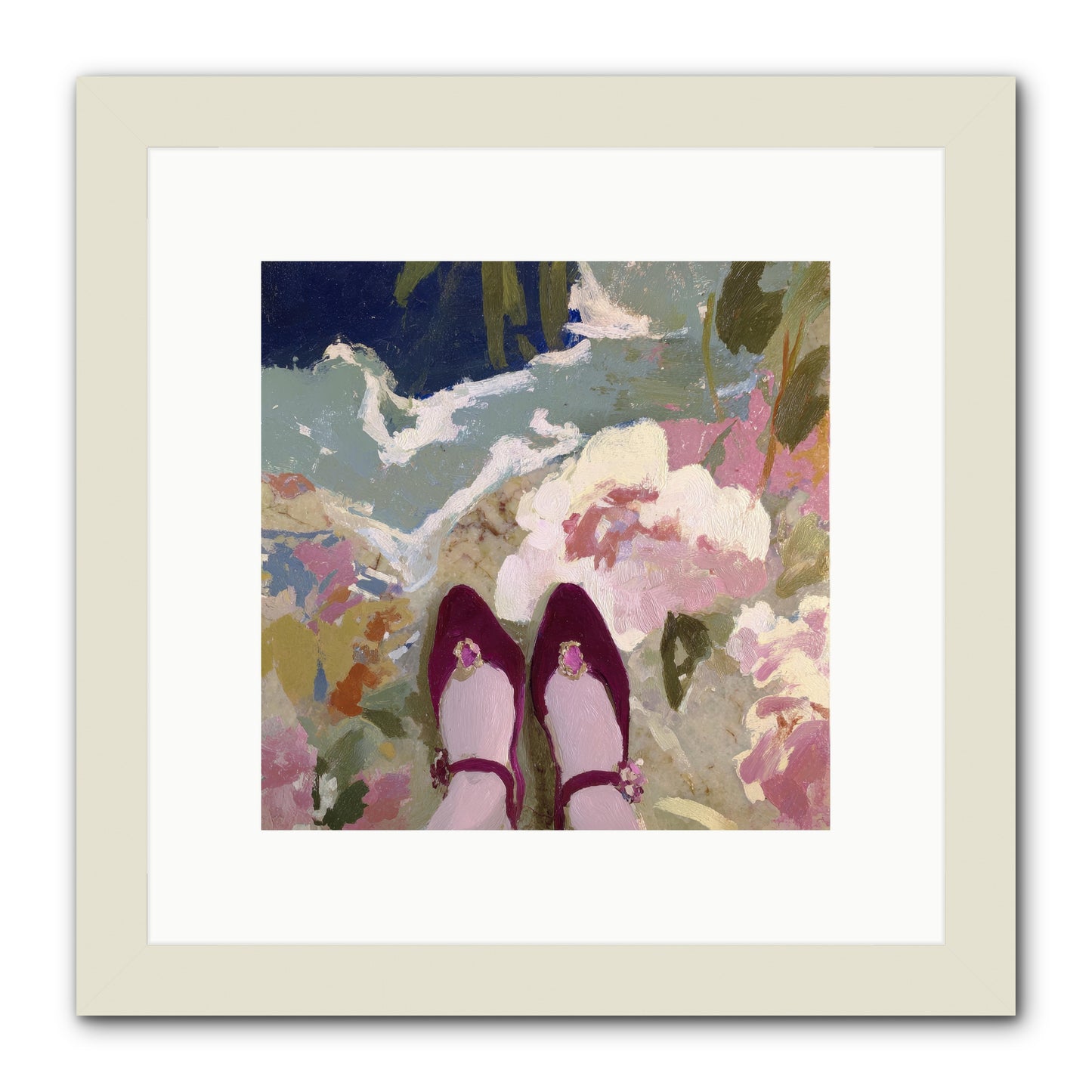 Perfect Placement -- Framed Print - White 10x10