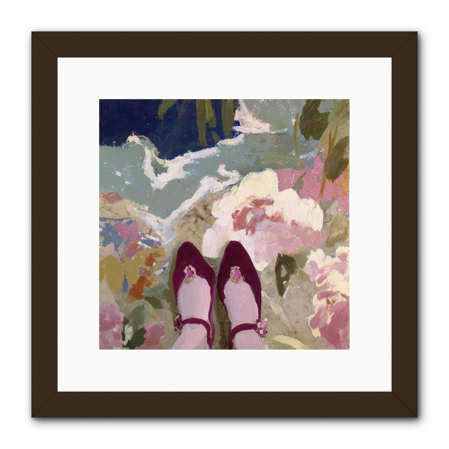 Perfect Placement -- Framed Print - Black 12x12