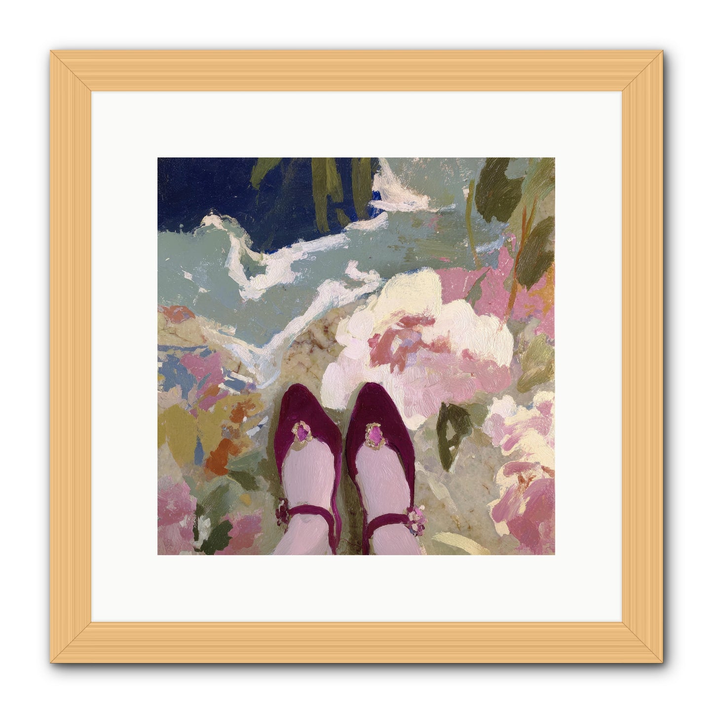Perfect Placement -- Framed Print - Natural 12x12