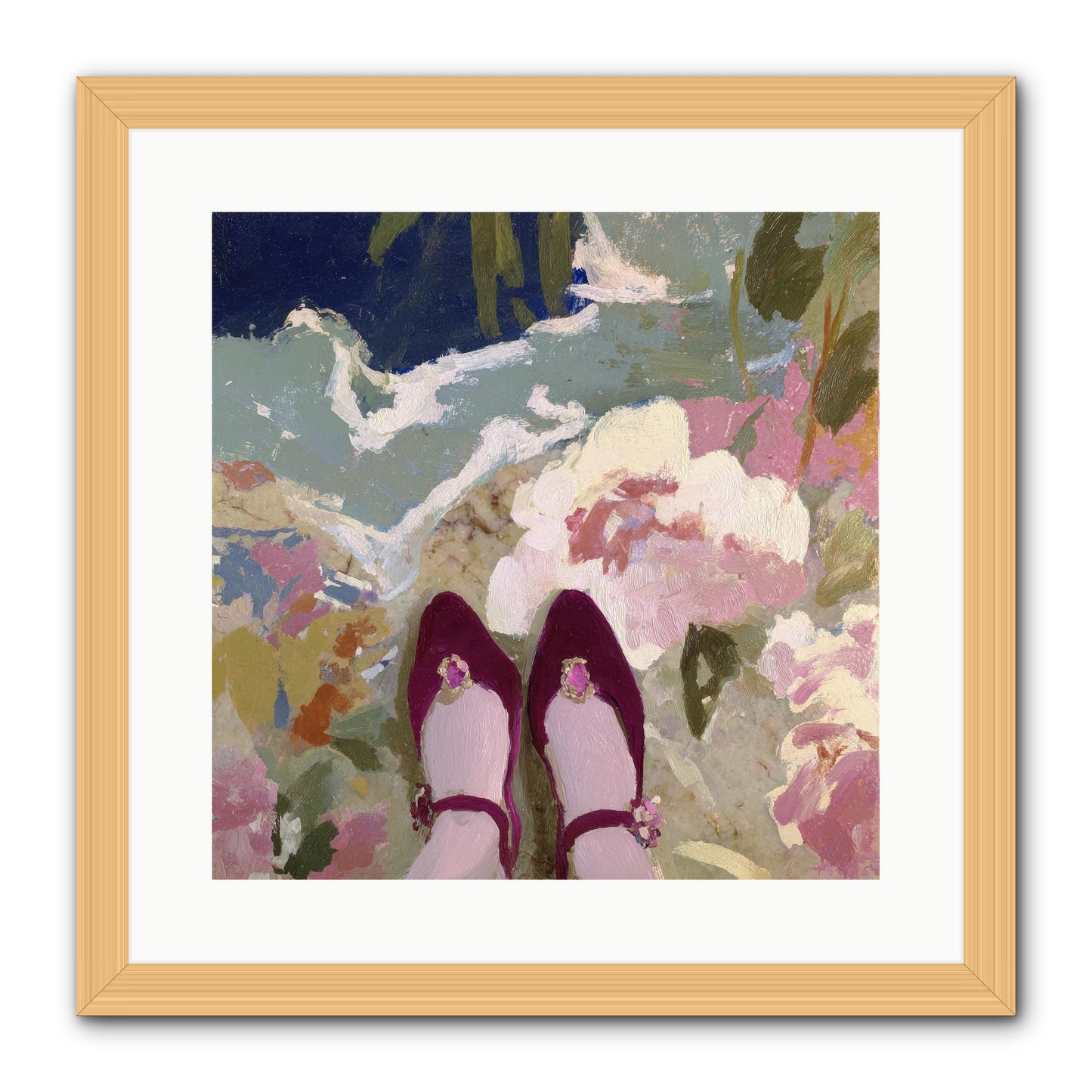 Perfect Placement -- Framed Print - Natural 16x16