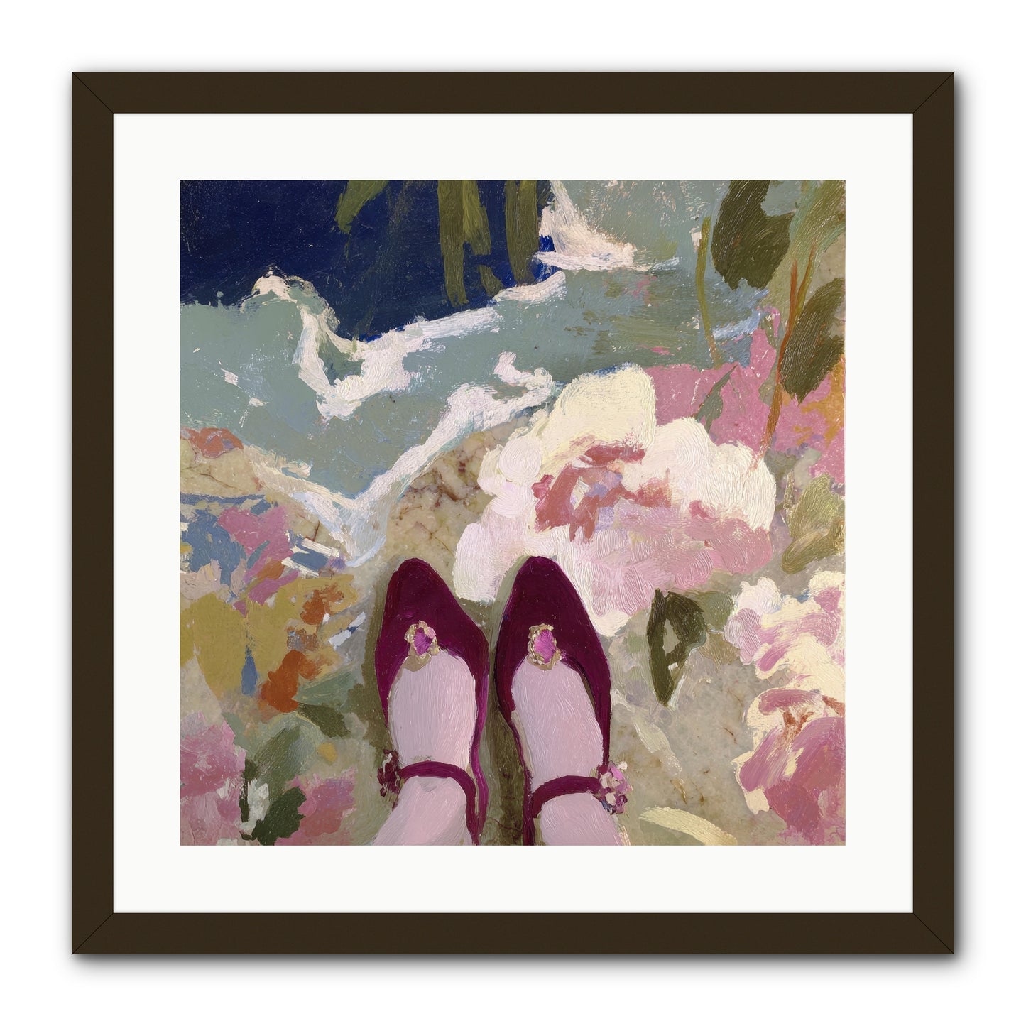 Perfect Placement -- Framed Print - Black 20x20