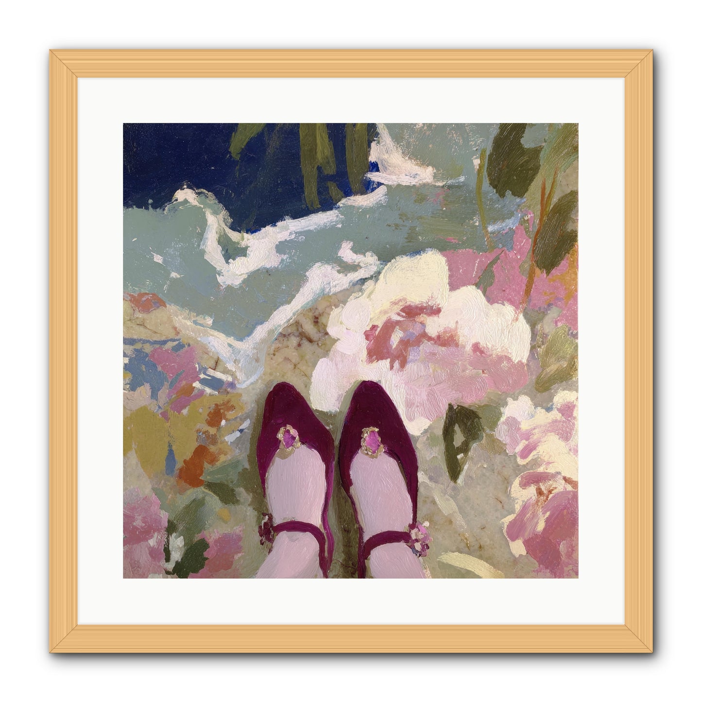 Perfect Placement -- Framed Print - Natural 20x20