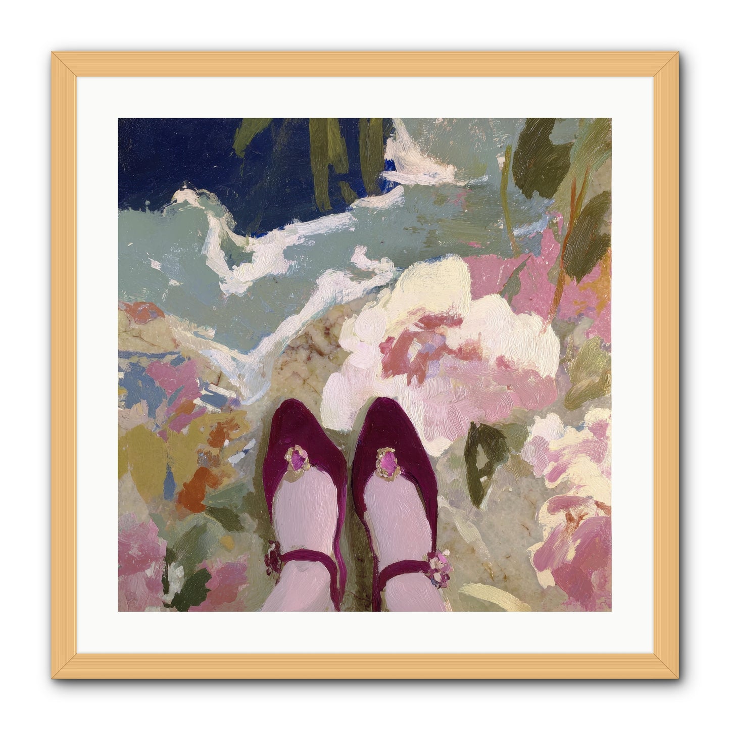 Perfect Placement -- Framed Print - Natural 24x24