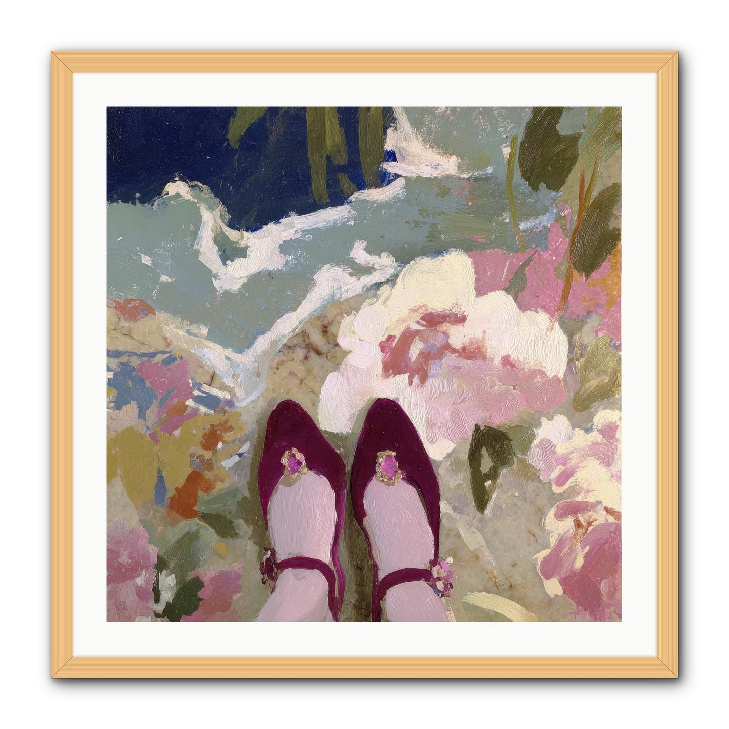 Perfect Placement -- Framed Print - Natural 30x30