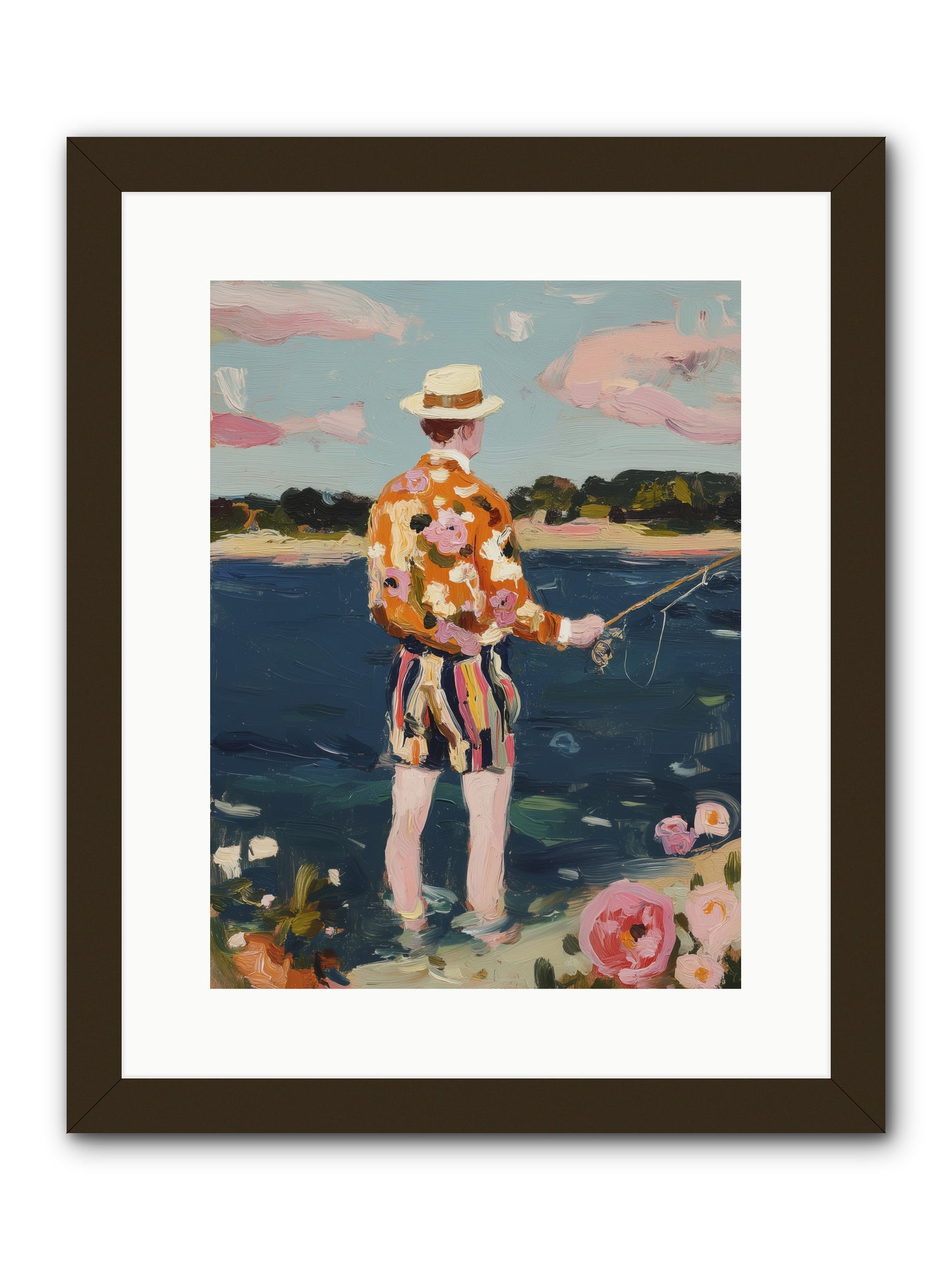 Permanent Vacation -- Framed Print - Black 12x16