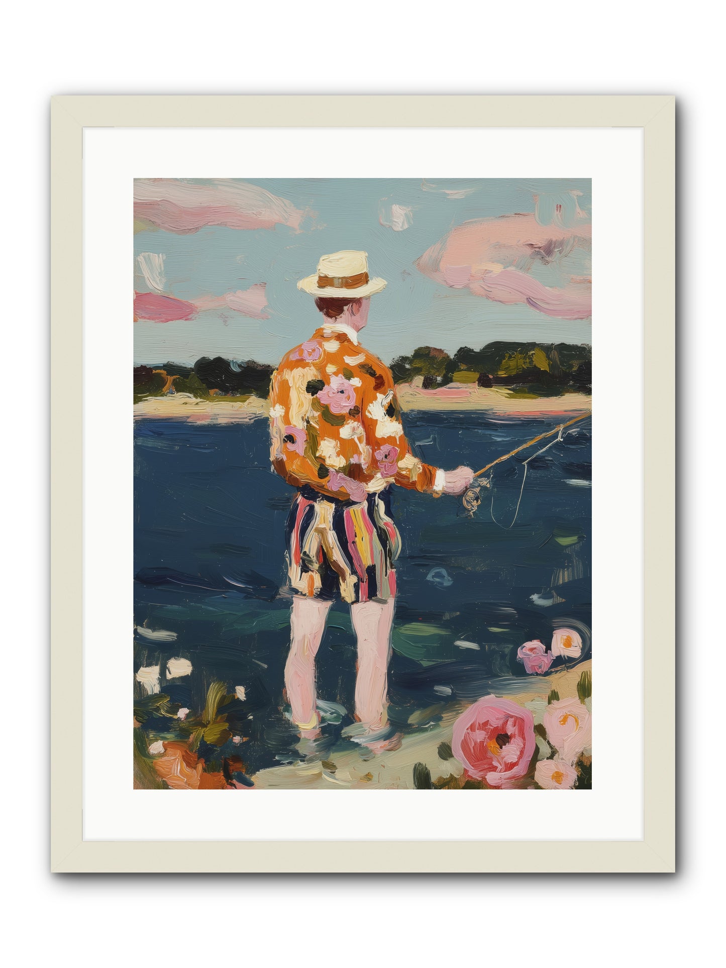 Permanent Vacation -- Framed Print - White 18x24