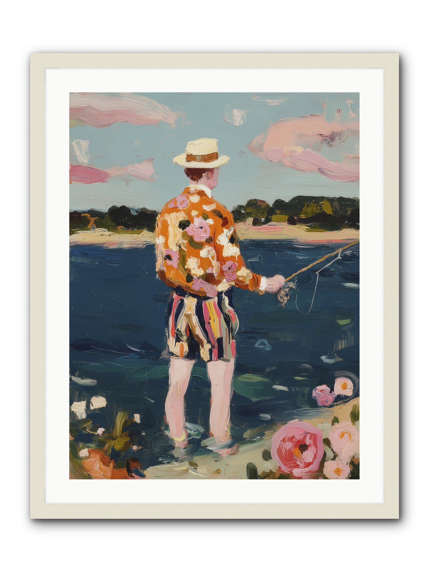 Permanent Vacation -- Framed Print - White 24x32