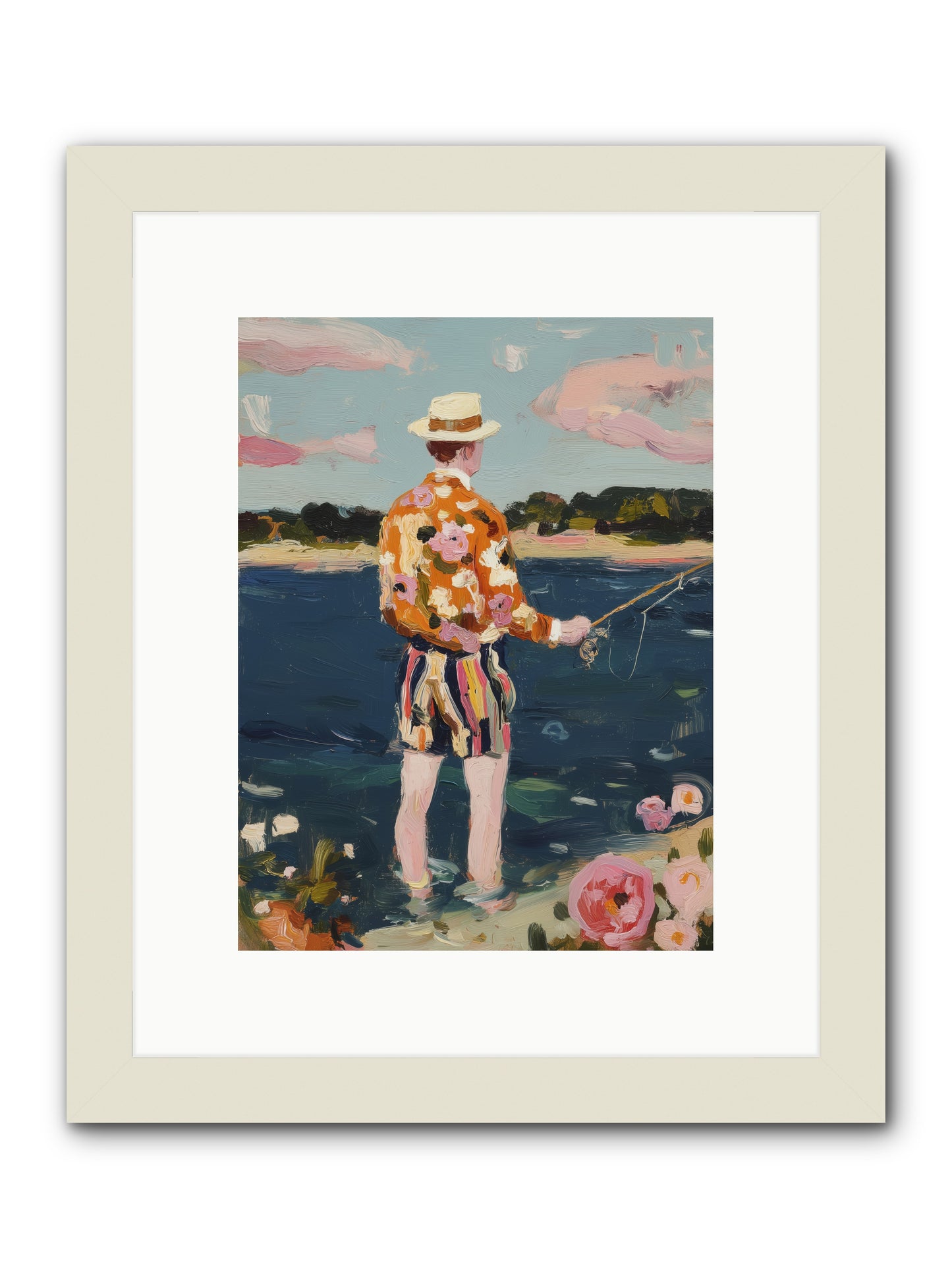 Permanent Vacation -- Framed Print - White 9x12