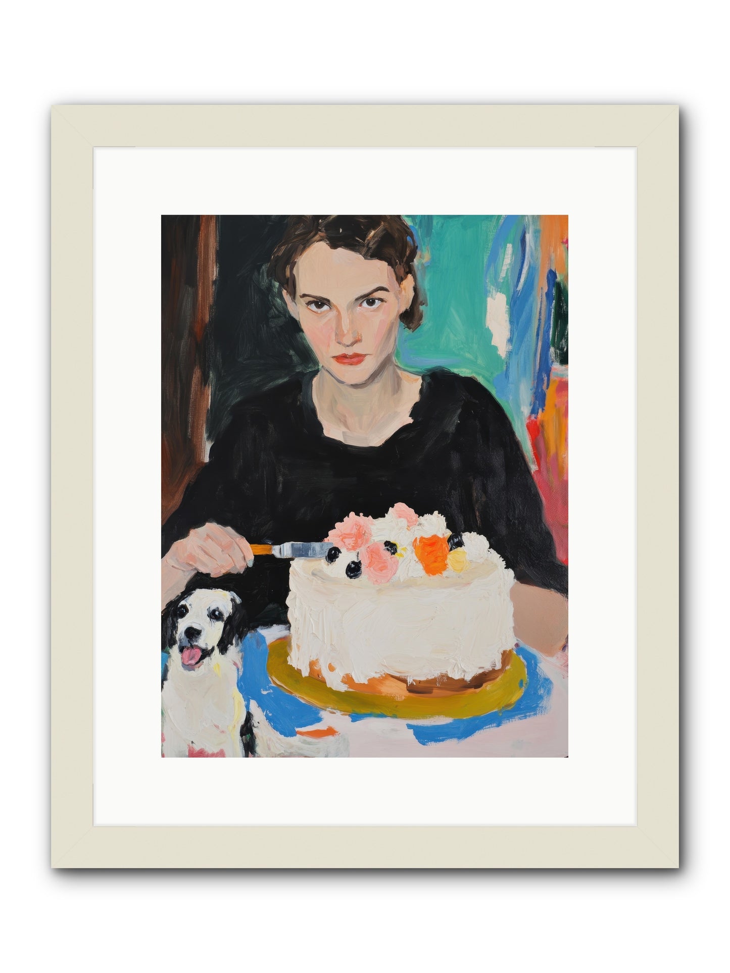 Perpetual Pastries -- Framed Print - White 12x16