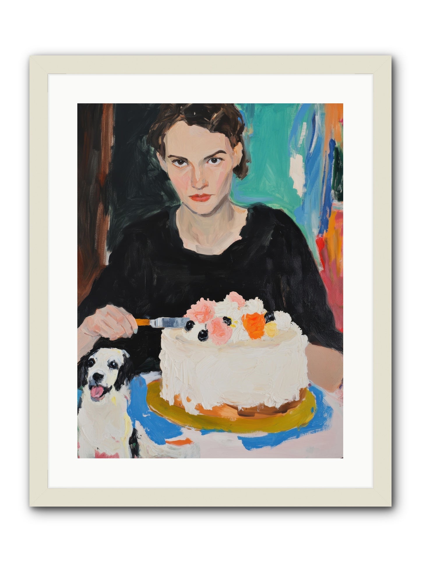 Perpetual Pastries -- Framed Print - White 18x24