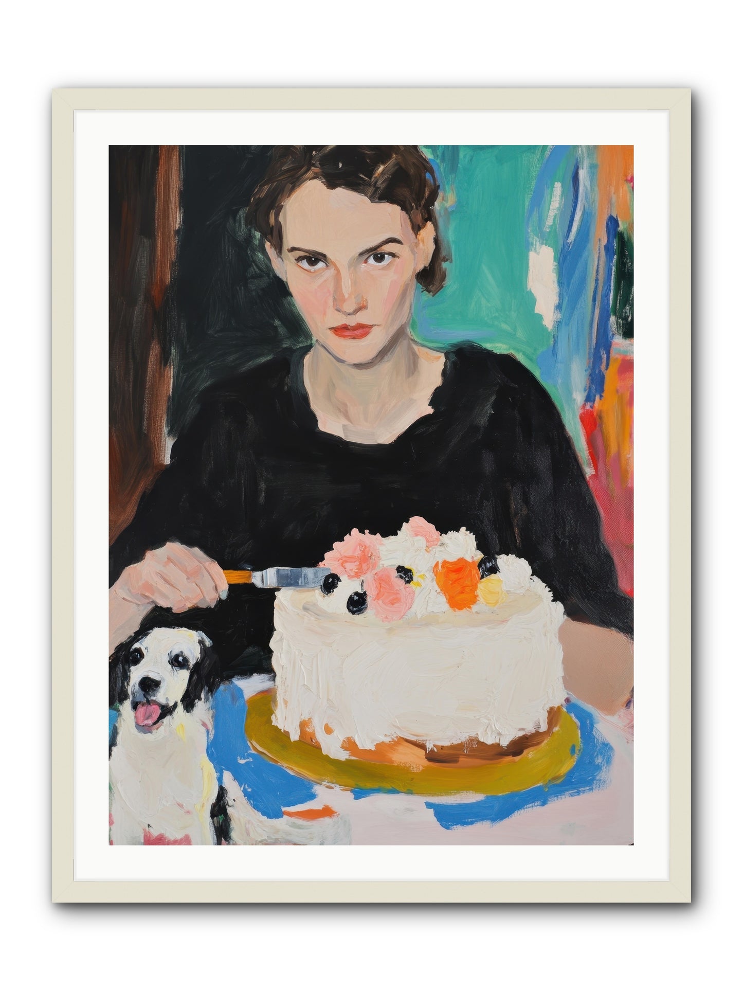 Perpetual Pastries -- Framed Print - White 30x40