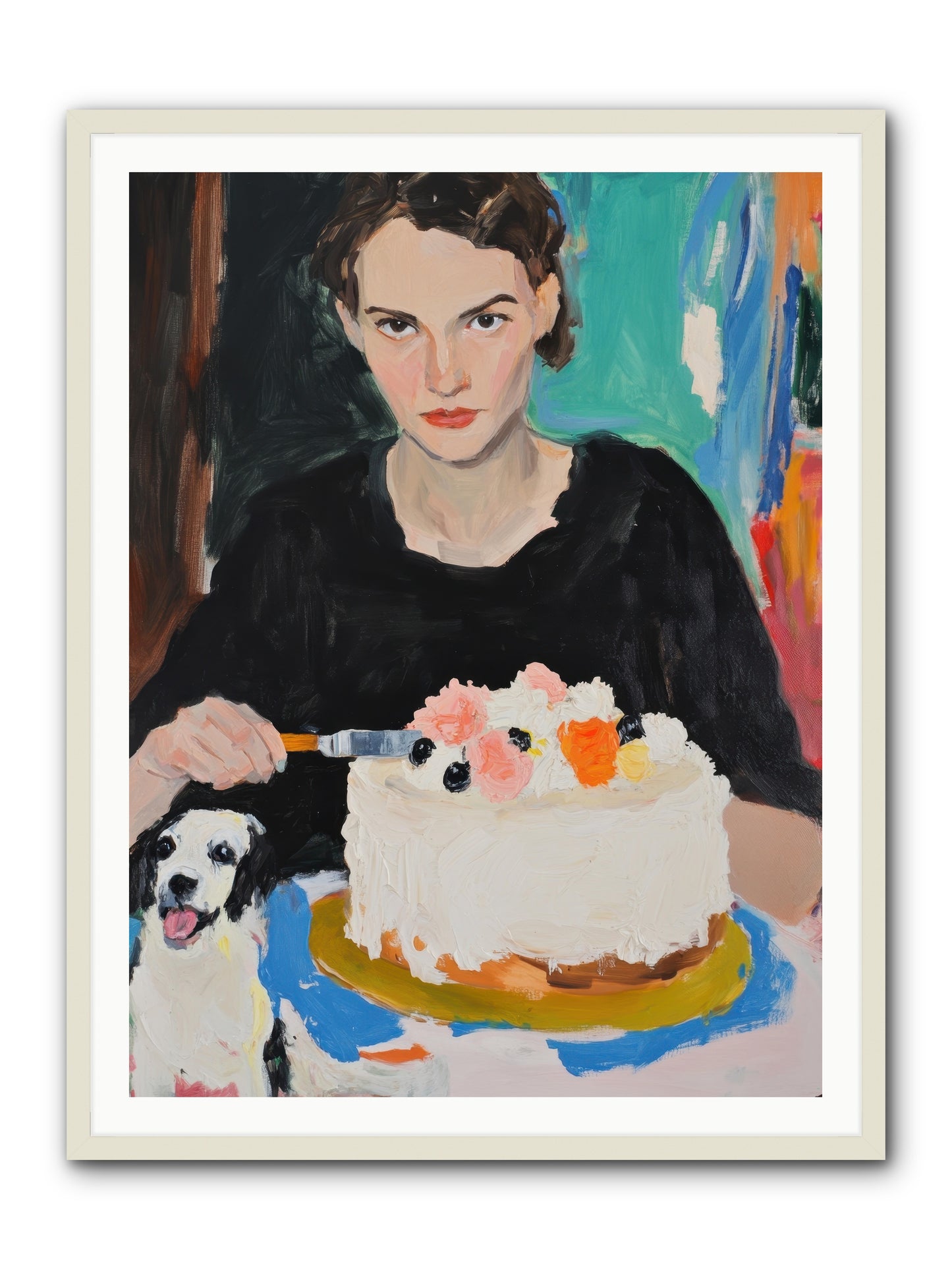 Perpetual Pastries -- Framed Print - White 36x48