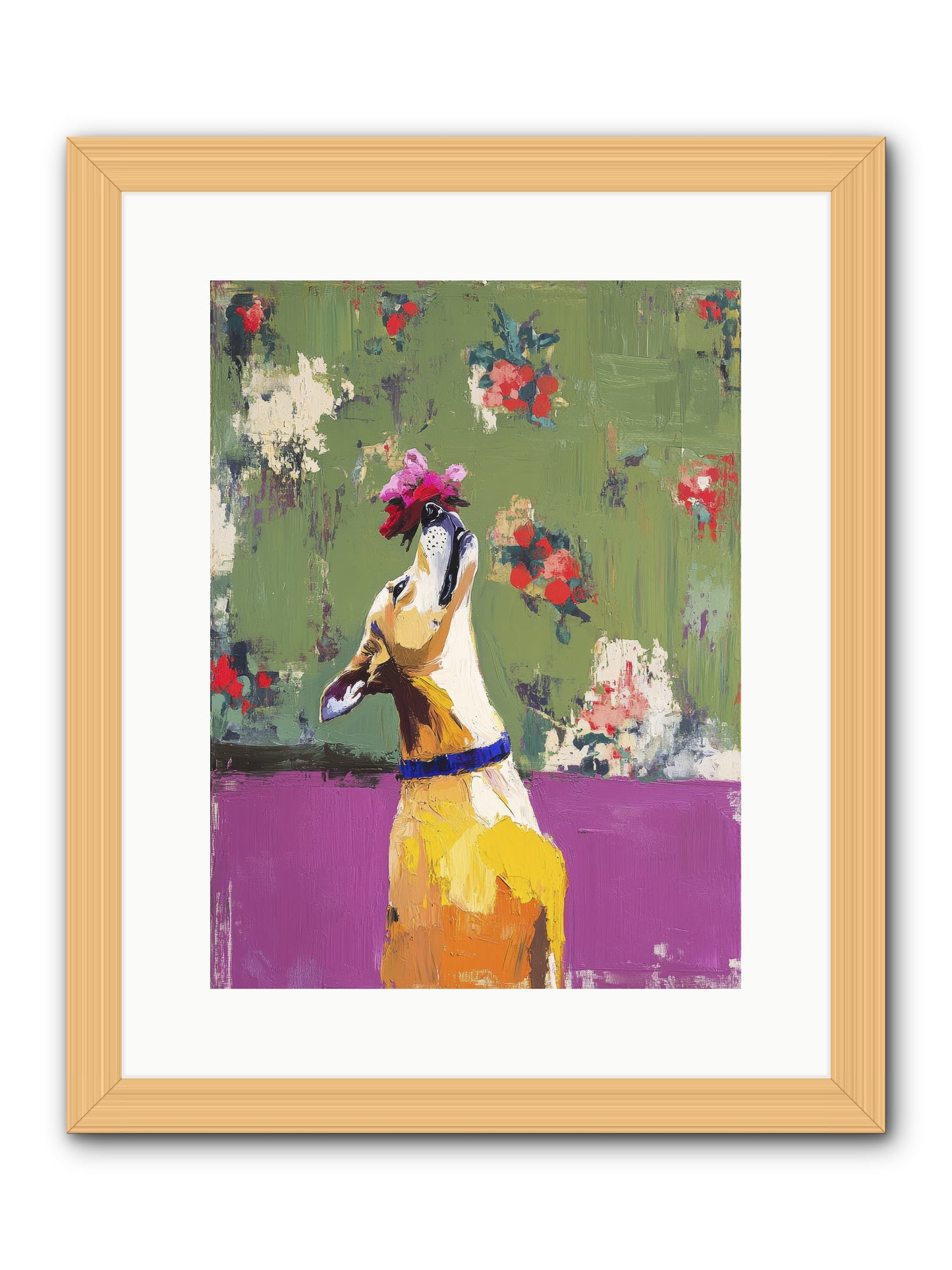 Petal Companion -- Framed Print - Natural 12x16