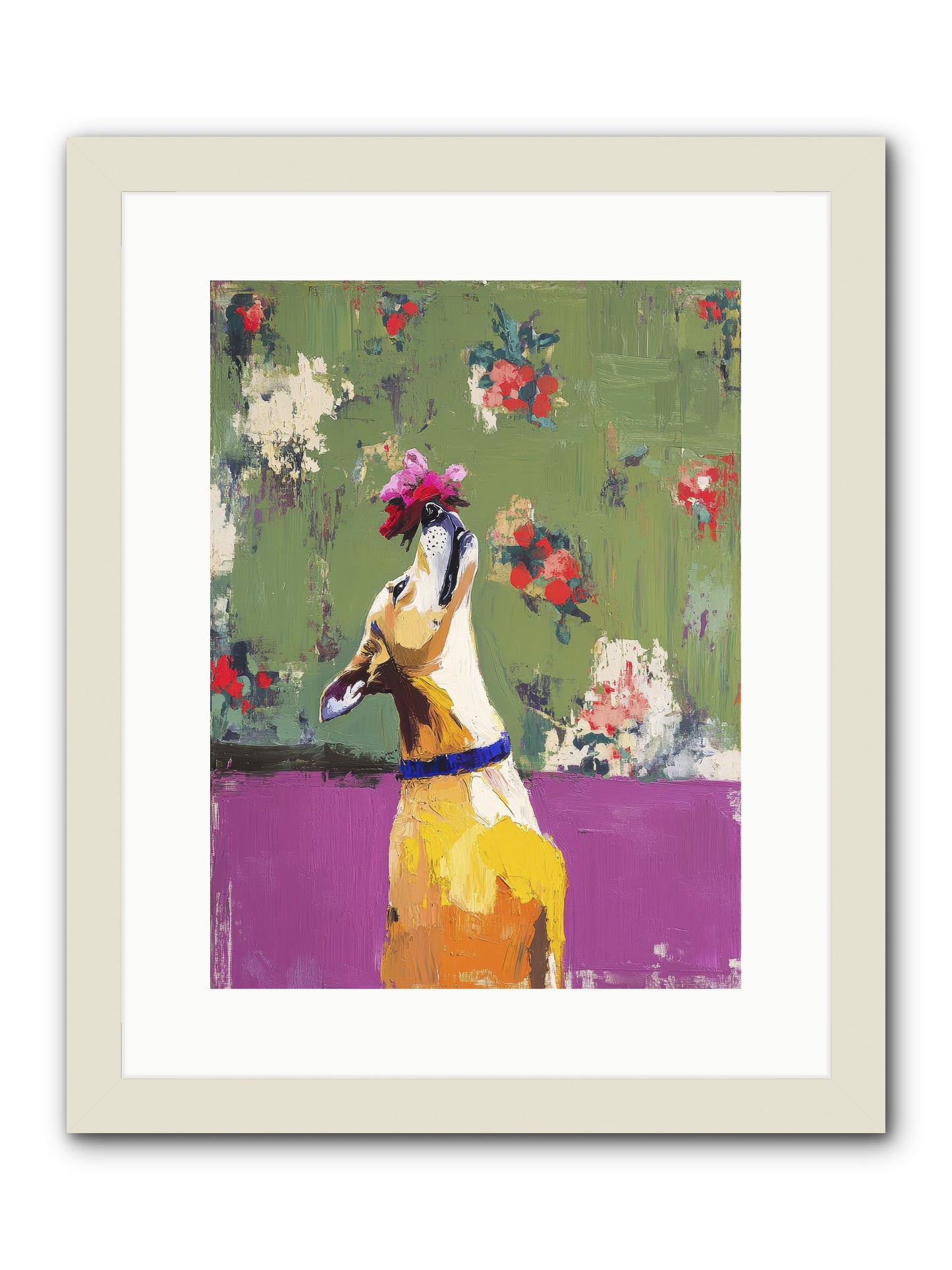 Petal Companion -- Framed Print - White 12x16