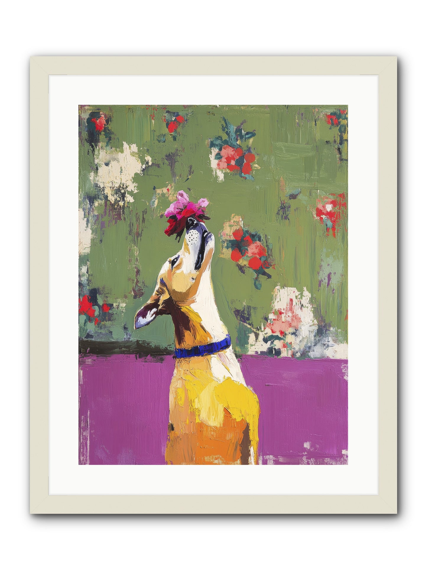 Petal Companion -- Framed Print - White 18x24