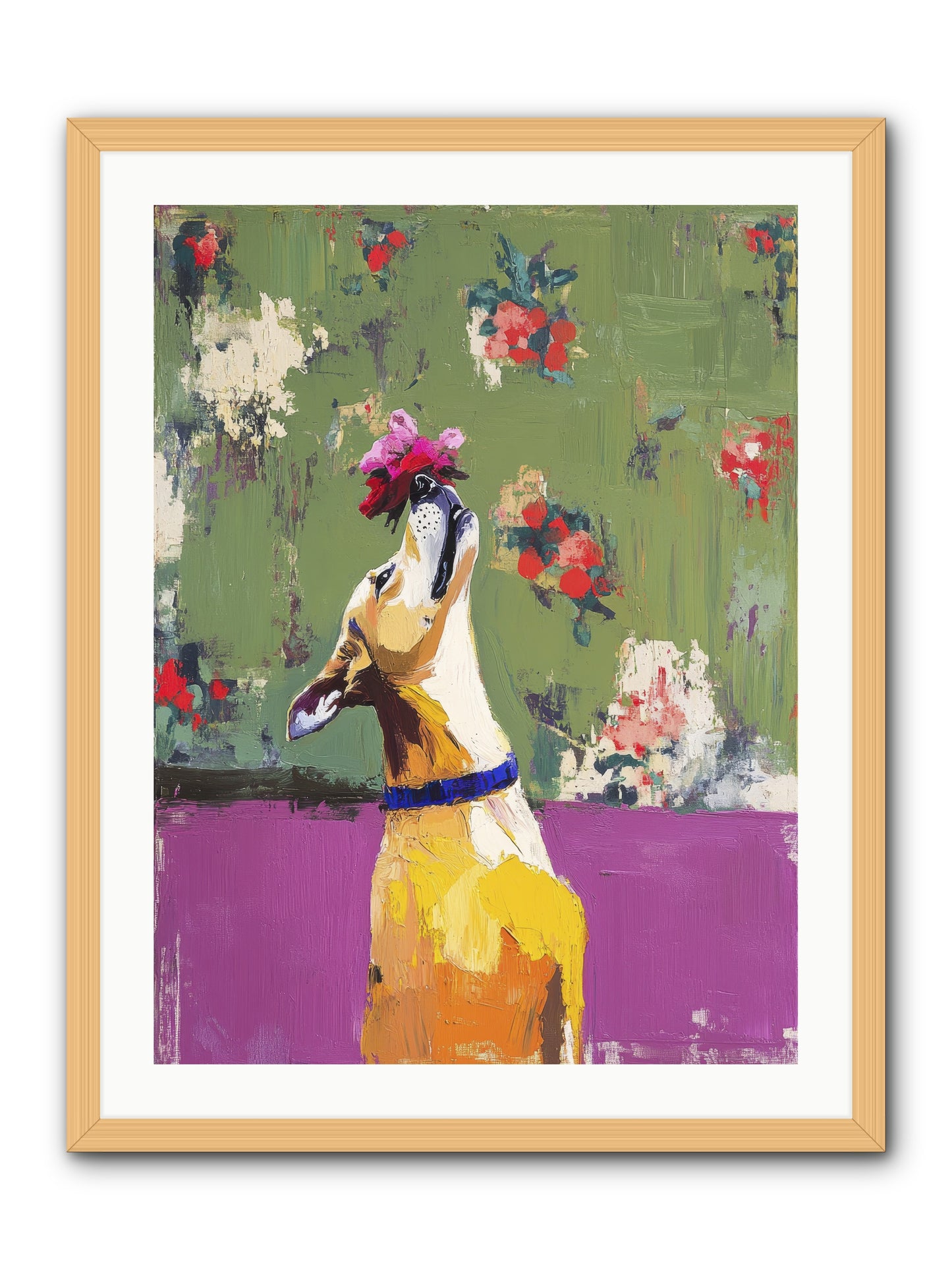 Petal Companion -- Framed Print - Natural 24x32
