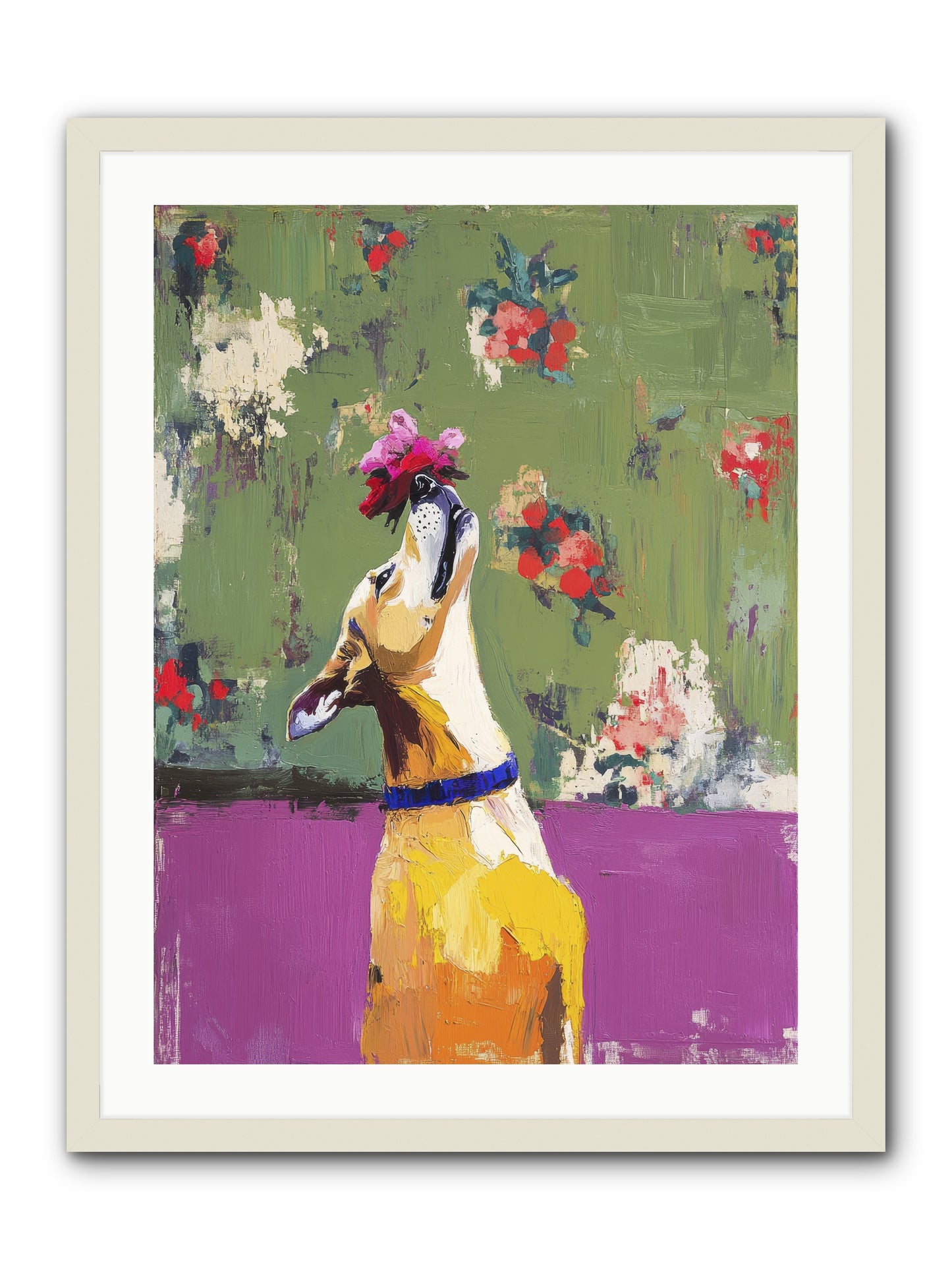 Petal Companion -- Framed Print - White 24x32