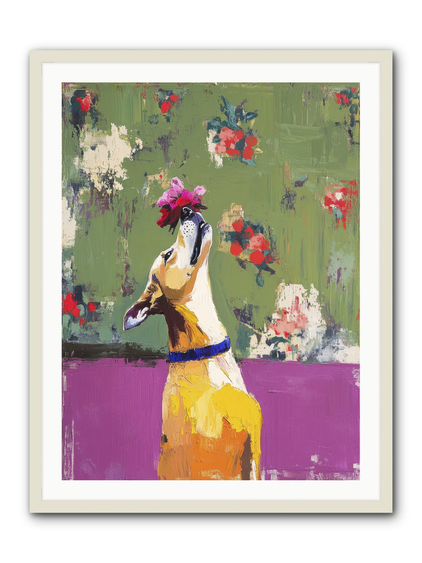 Petal Companion -- Framed Print - White 30x40