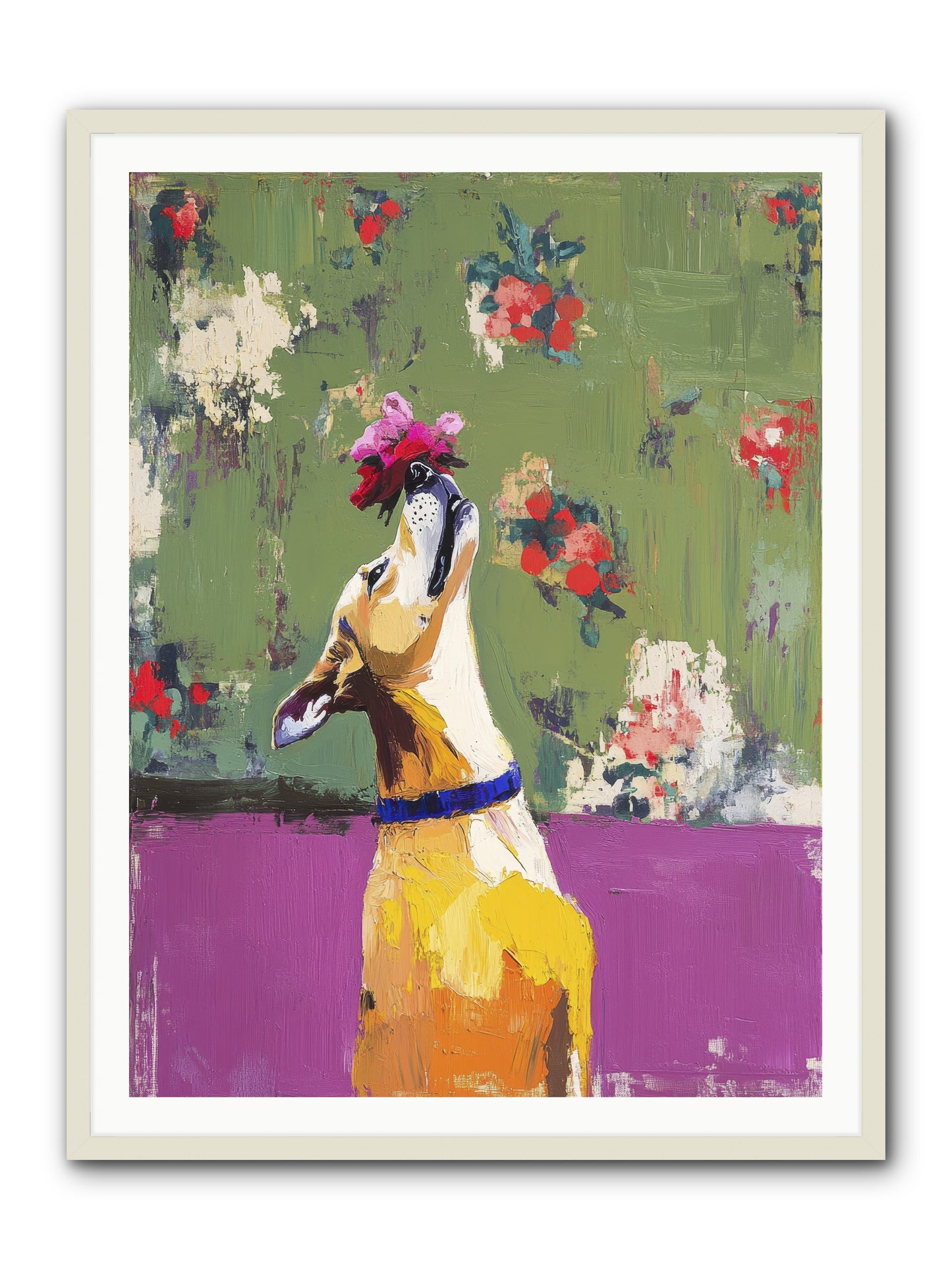 Petal Companion -- Framed Print - White 36x48