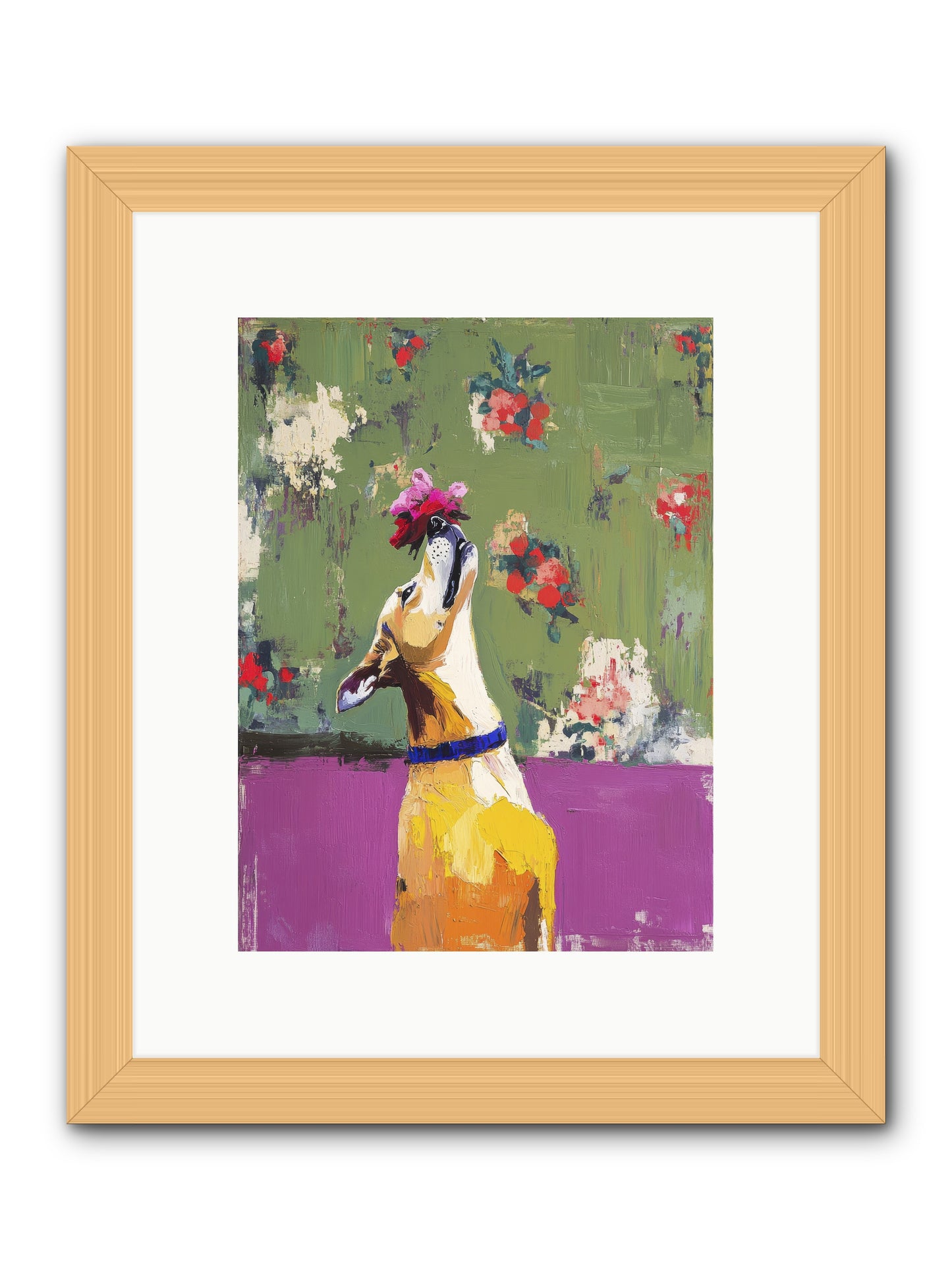 Petal Companion -- Framed Print - Natural 9x12