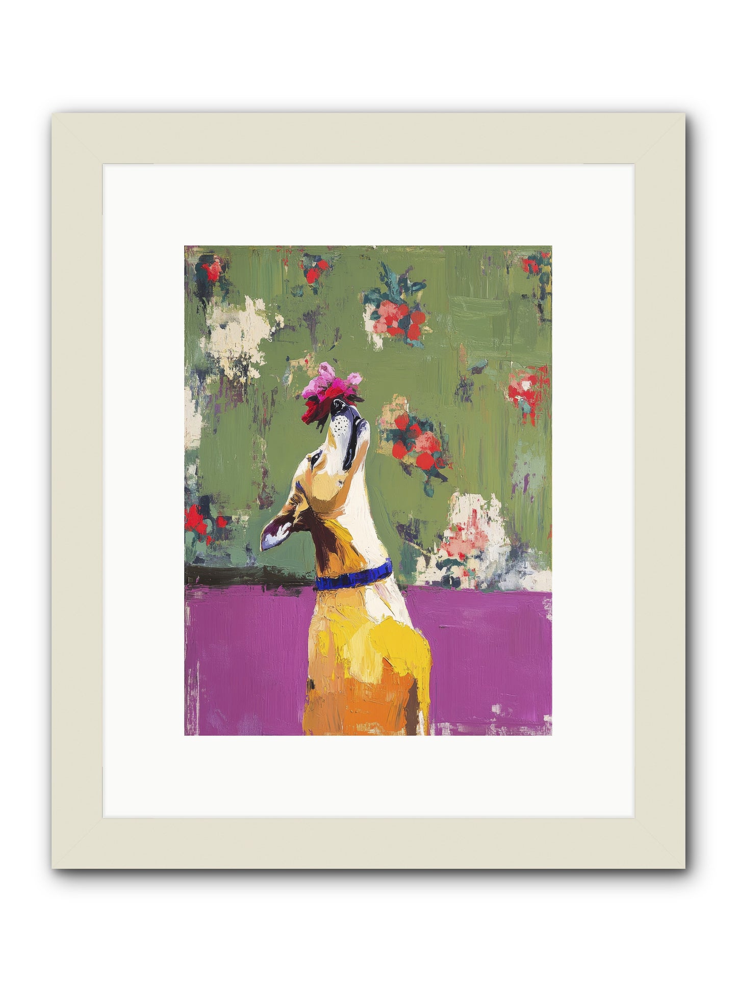 Petal Companion -- Framed Print - White 9x12