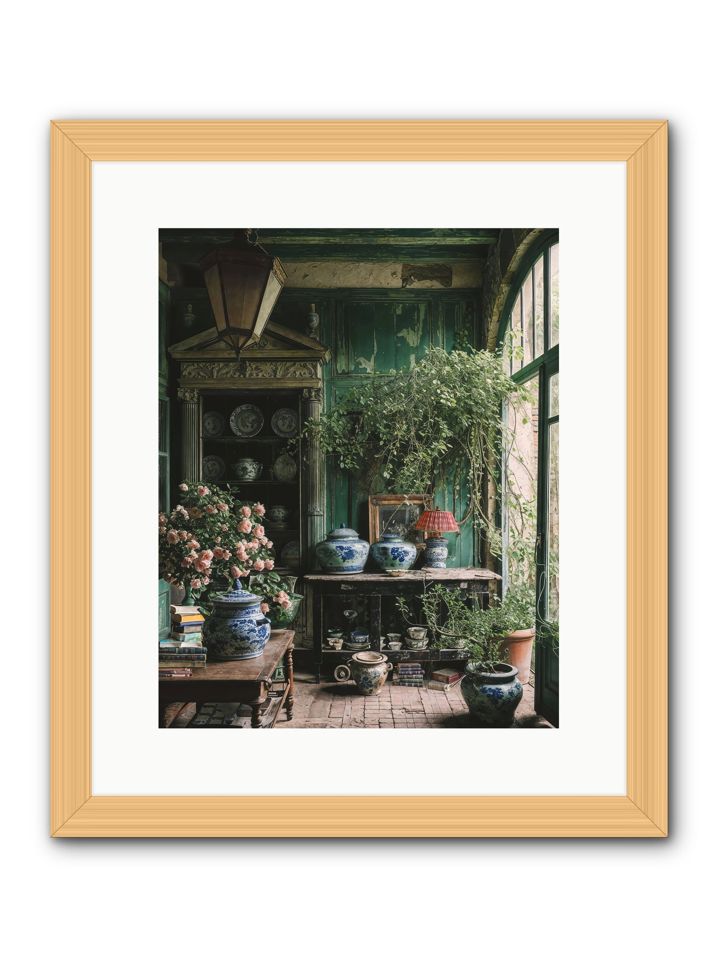 Petal Dance -- Framed Print - Natural 12x15