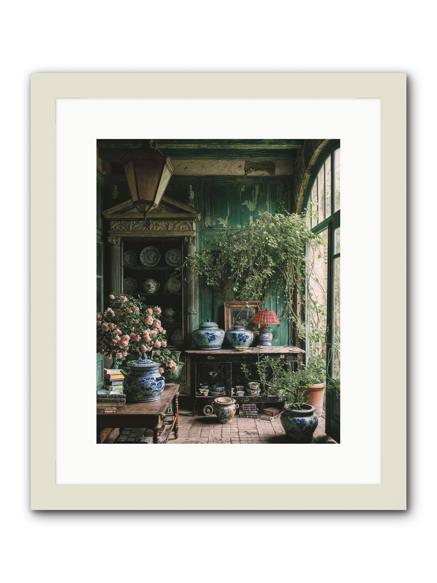 Petal Dance -- Framed Print - White 12x15