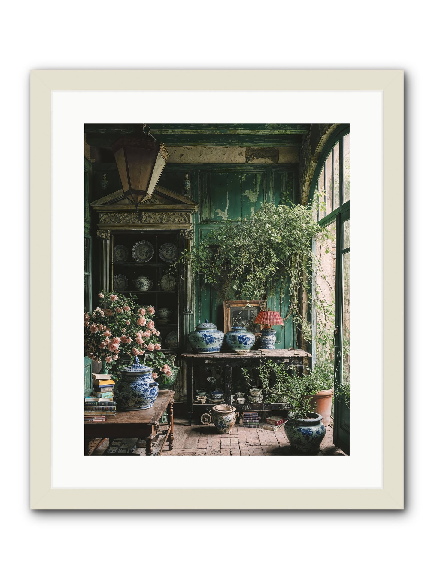 Petal Dance -- Framed Print - White 16x20
