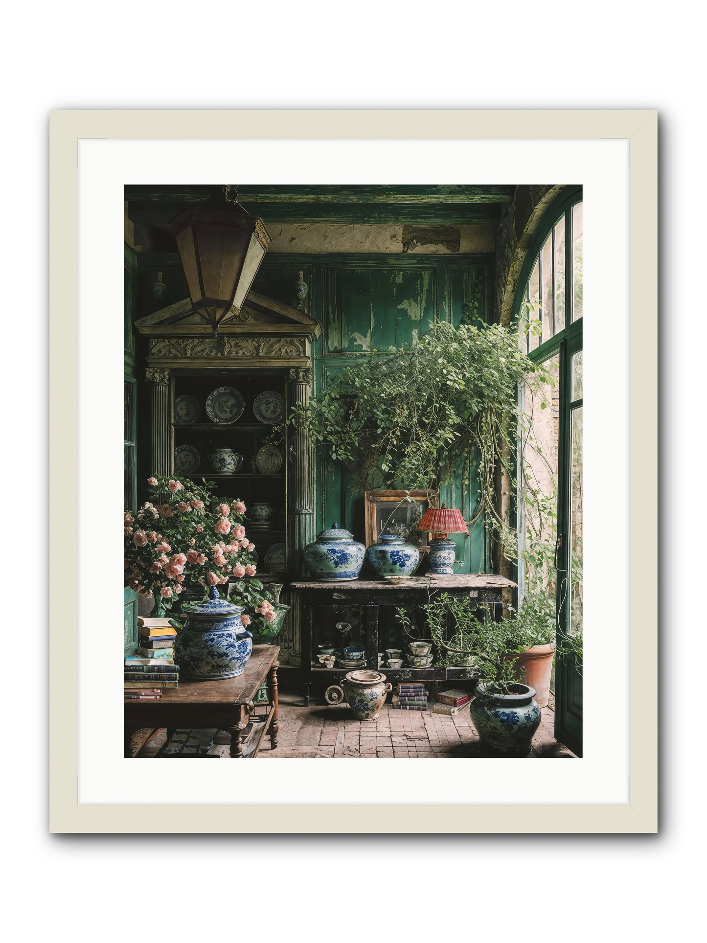 Petal Dance -- Framed Print - White 20x25