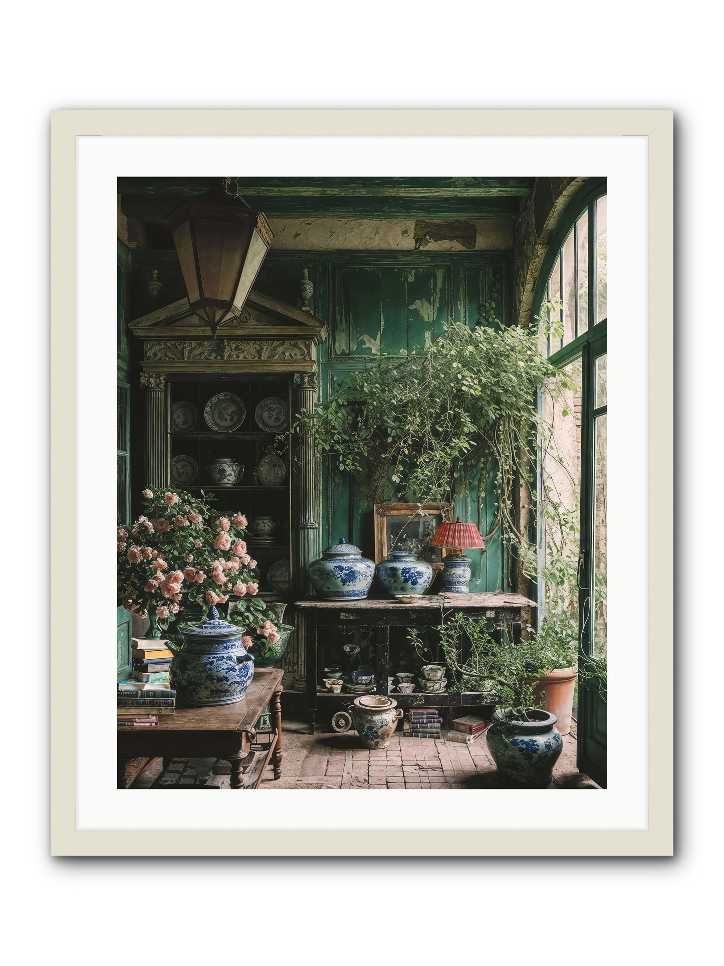 Petal Dance -- Framed Print - White 24x30