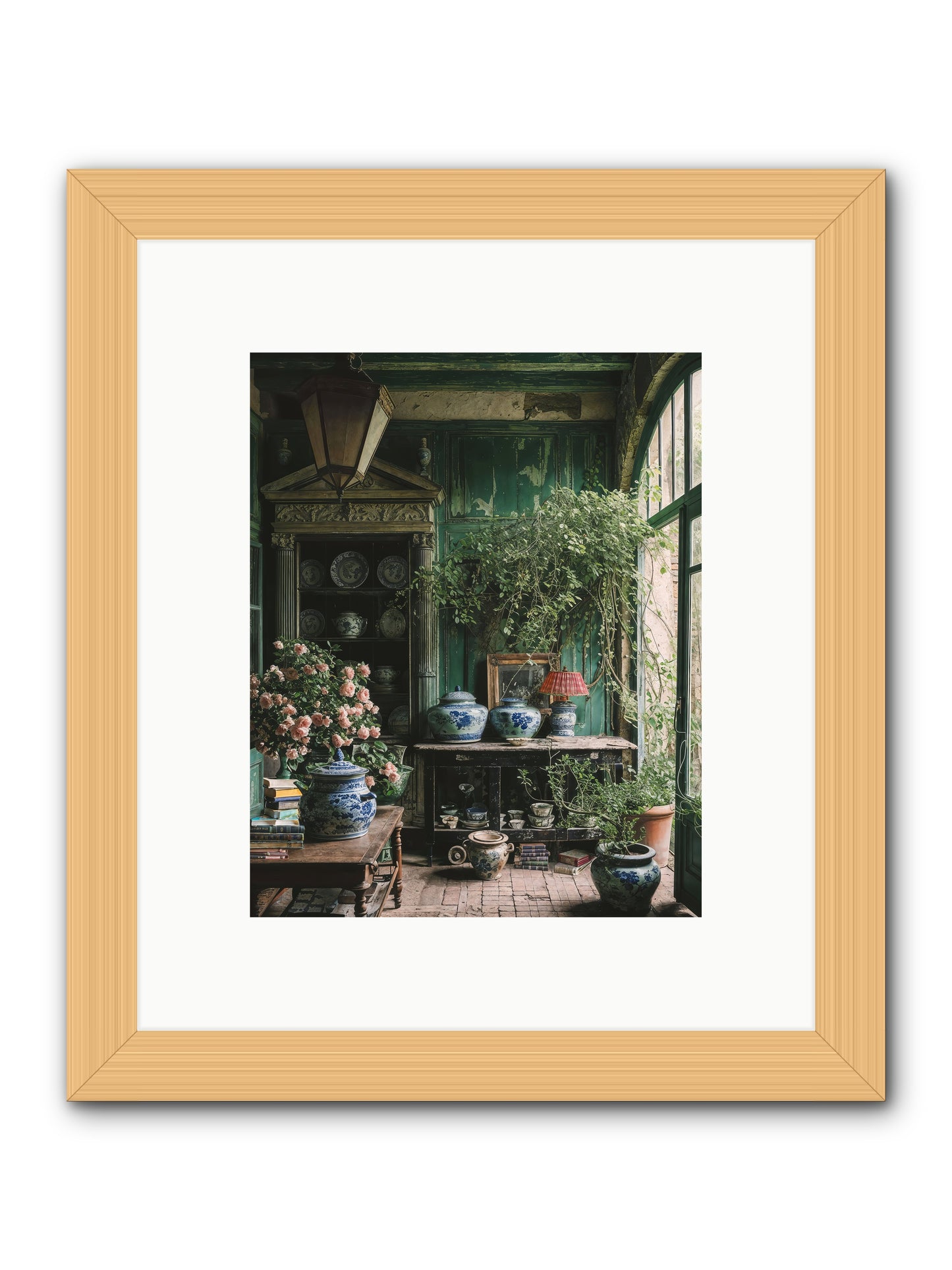 Petal Dance -- Framed Print - Natural 8x10