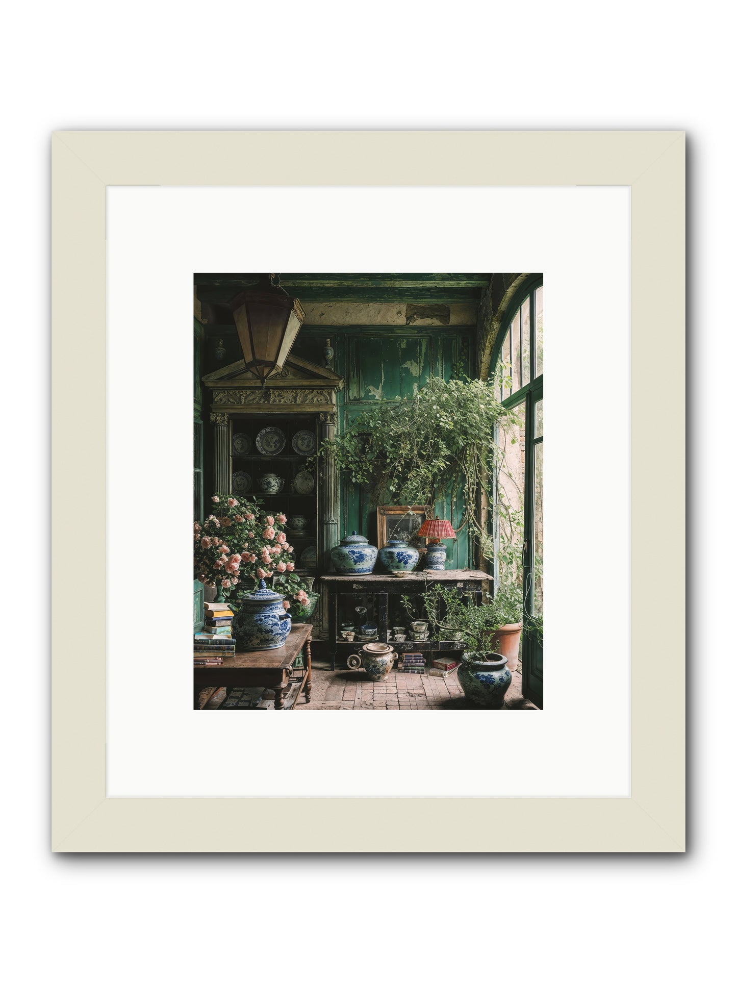 Petal Dance -- Framed Print - White 8x10