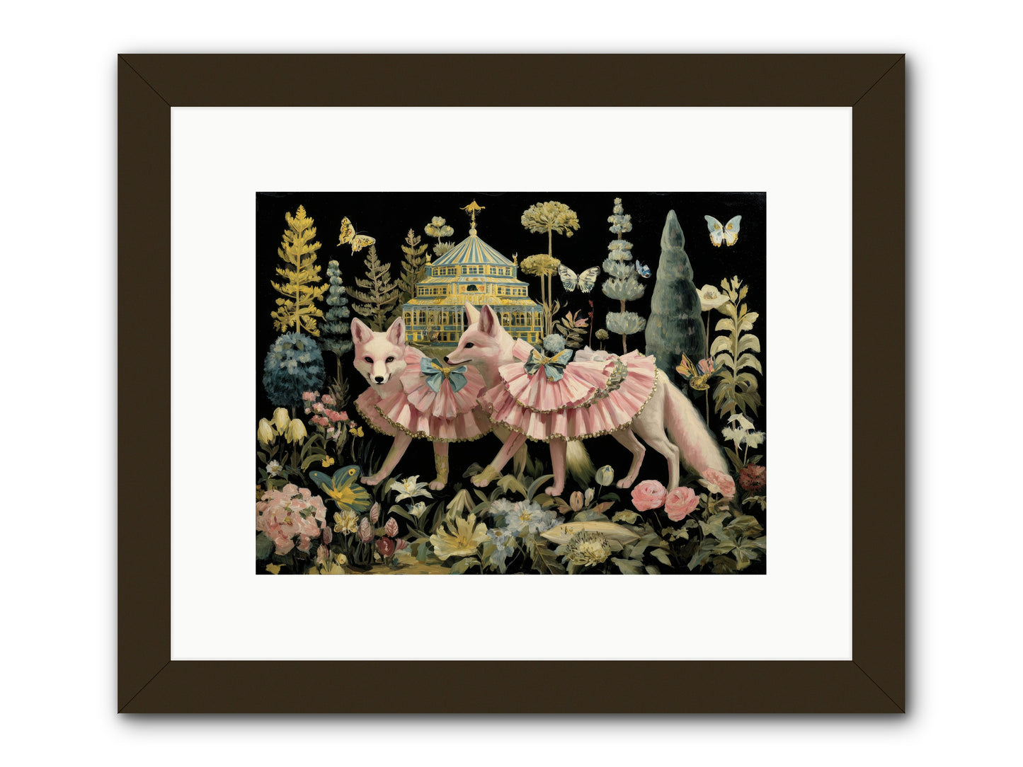 Petal Drift -- Framed Print - Black 12x9