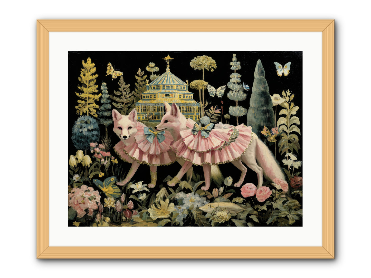 Petal Drift -- Framed Print - Natural 24x18