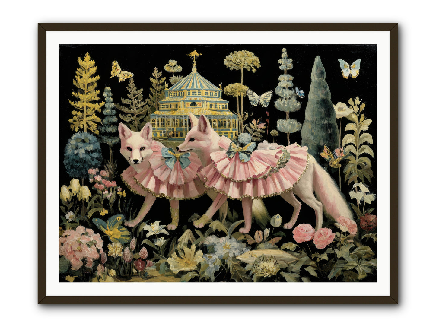Petal Drift -- Framed Print - Black 48x36
